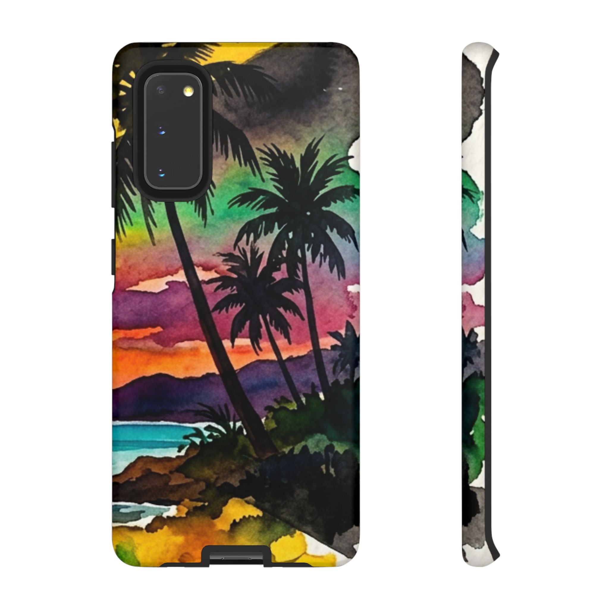 Tropical Sunset Phone Case – Palm Tree Beach Protective Cover