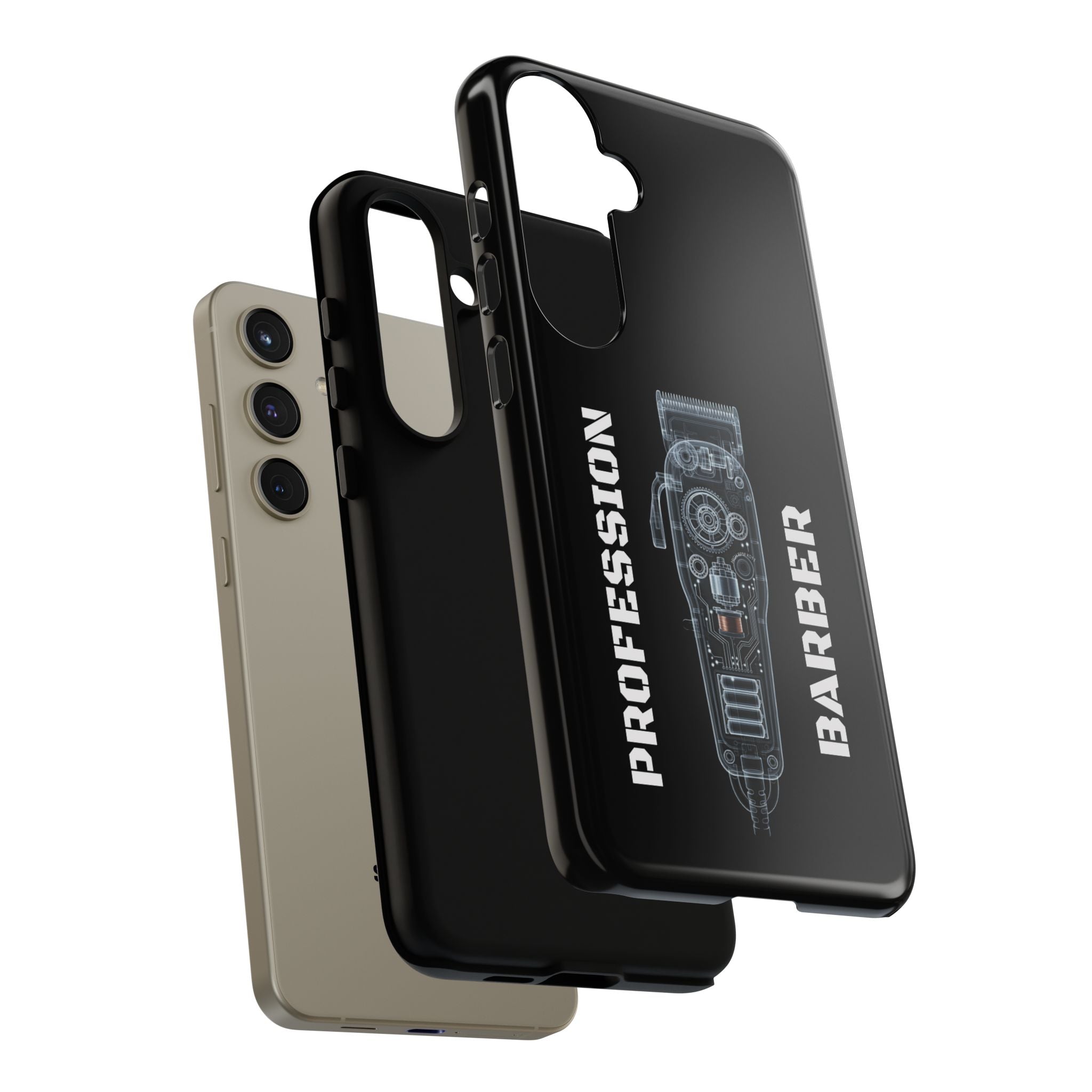 Barber Clip Cord X‑Ray Tough Phone Case – Professional Barber Gift
