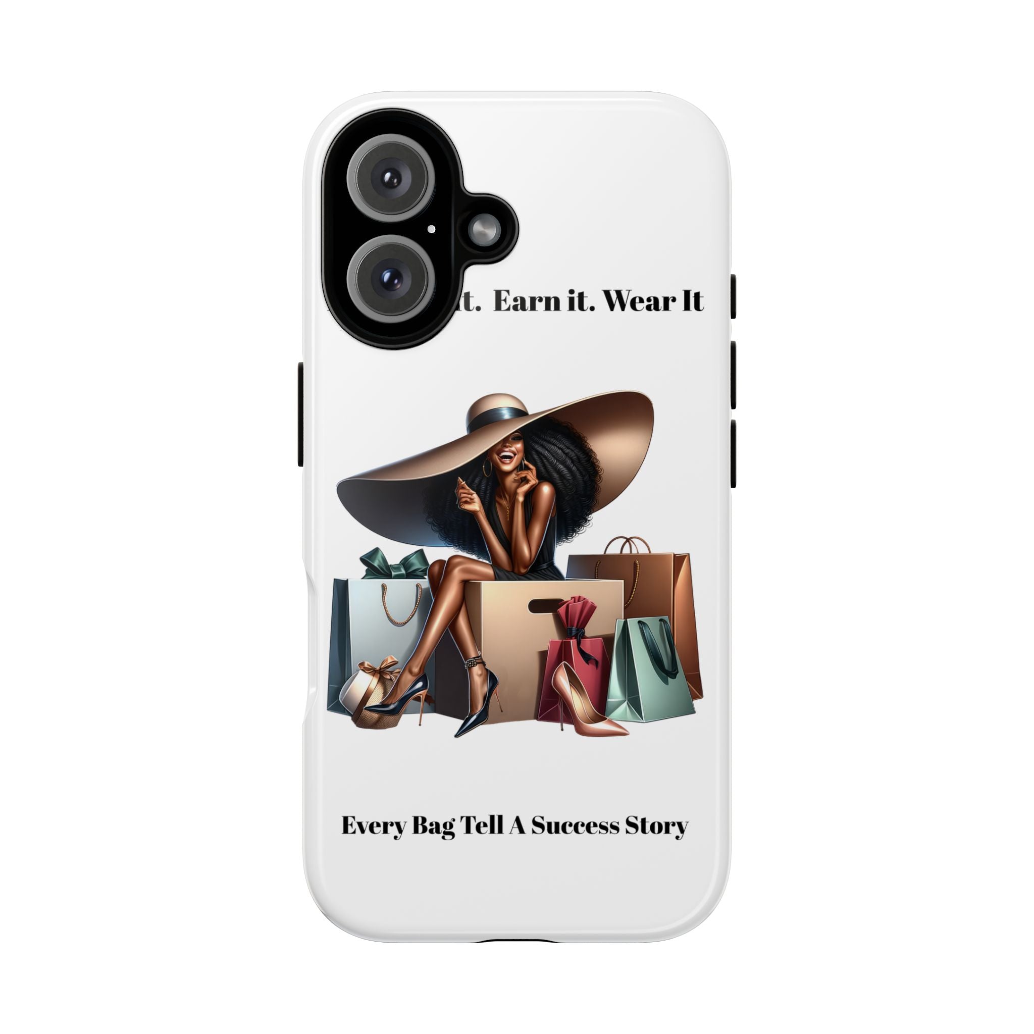 Phone Case - "Manifest It. Earn It. Wear It." Chic Shopper Design