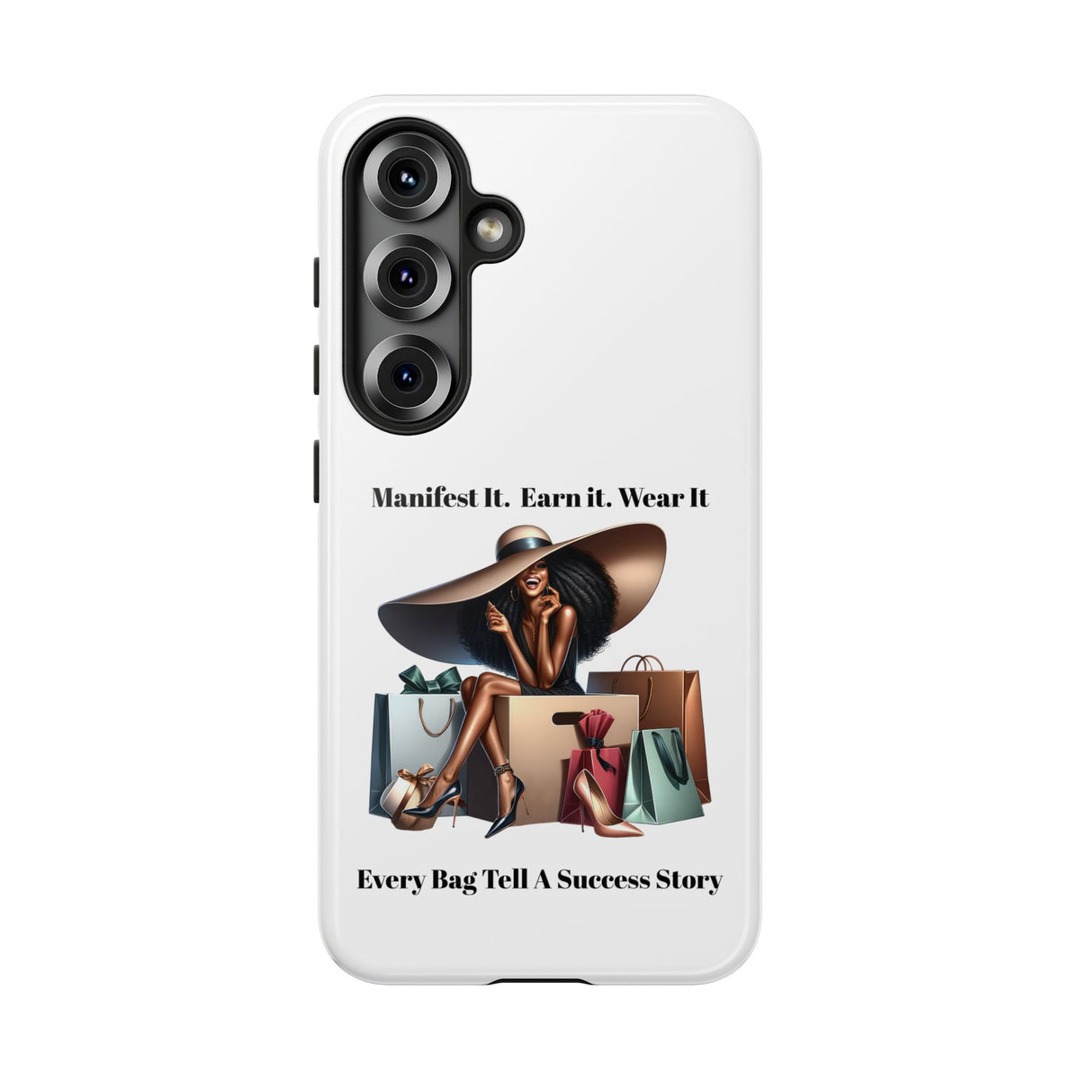 Phone Case - "Manifest It. Earn It. Wear It." Chic Shopper Design