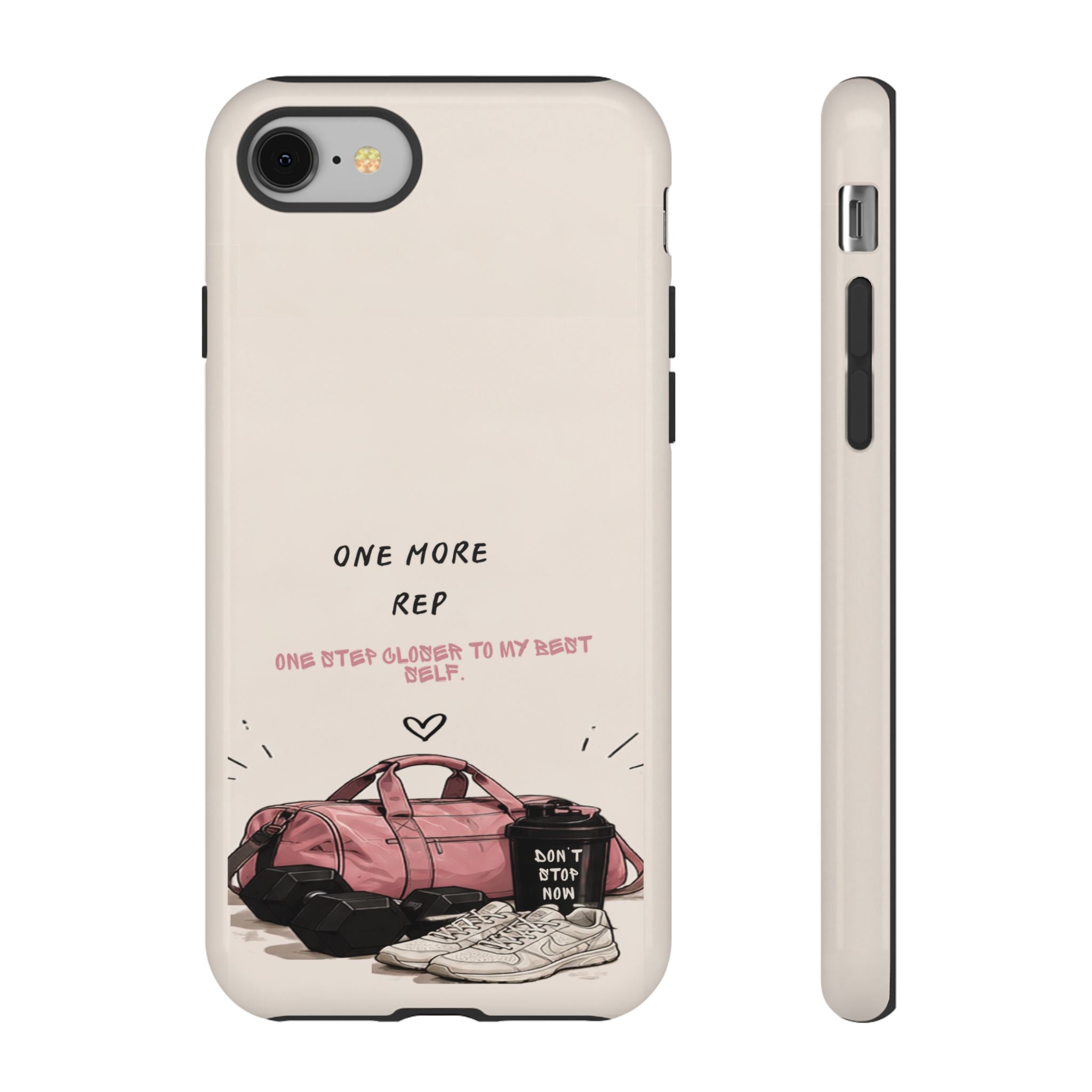 Gym Phone Case — "One More Rep" Workout Duffle & Sneakers Protective Case