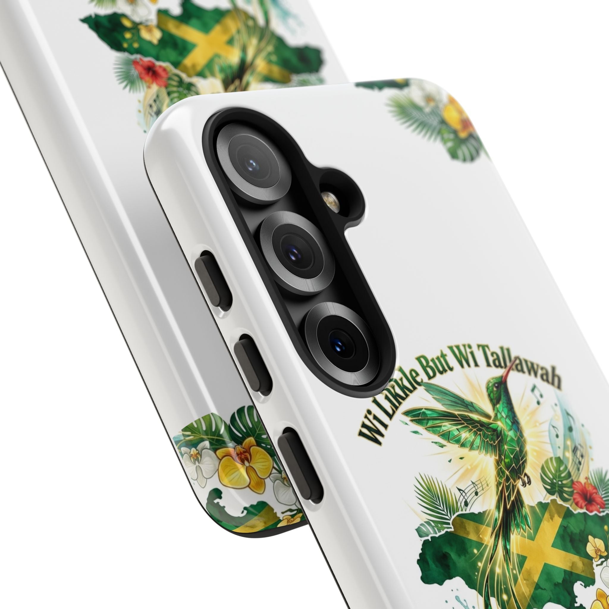 Jamaica Hummingbird Phone Case — “Wi Likkle But Wi Tallawah” Tropical Protective Cover