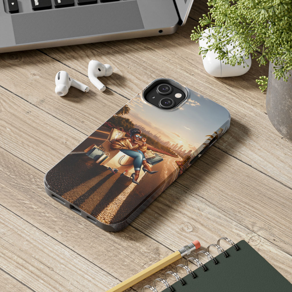 Sunset Roadtrip Tough Phone Case — Relaxed Traveler Design