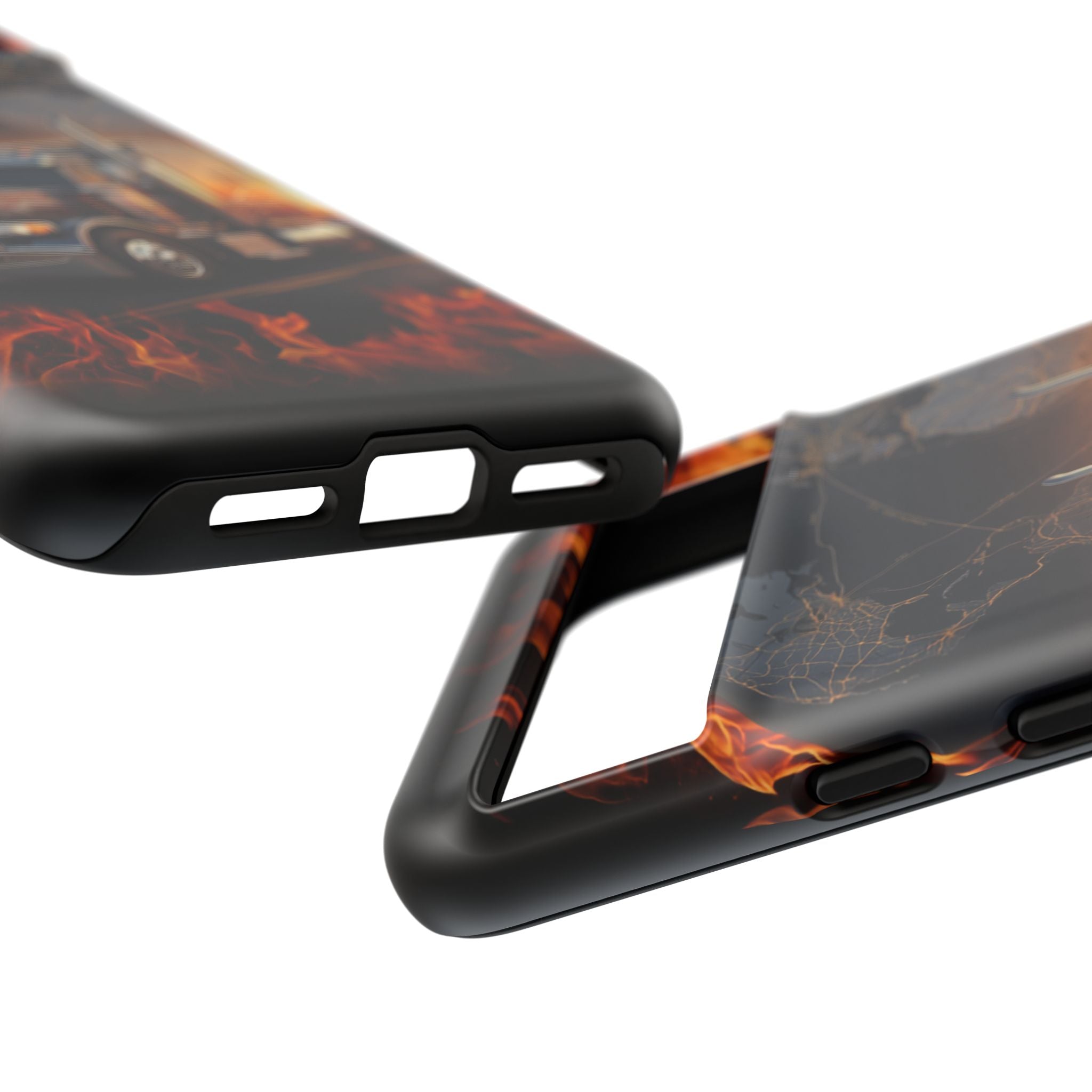 Truck Flames Phone Case — Bold Semi-Truck Globe Design