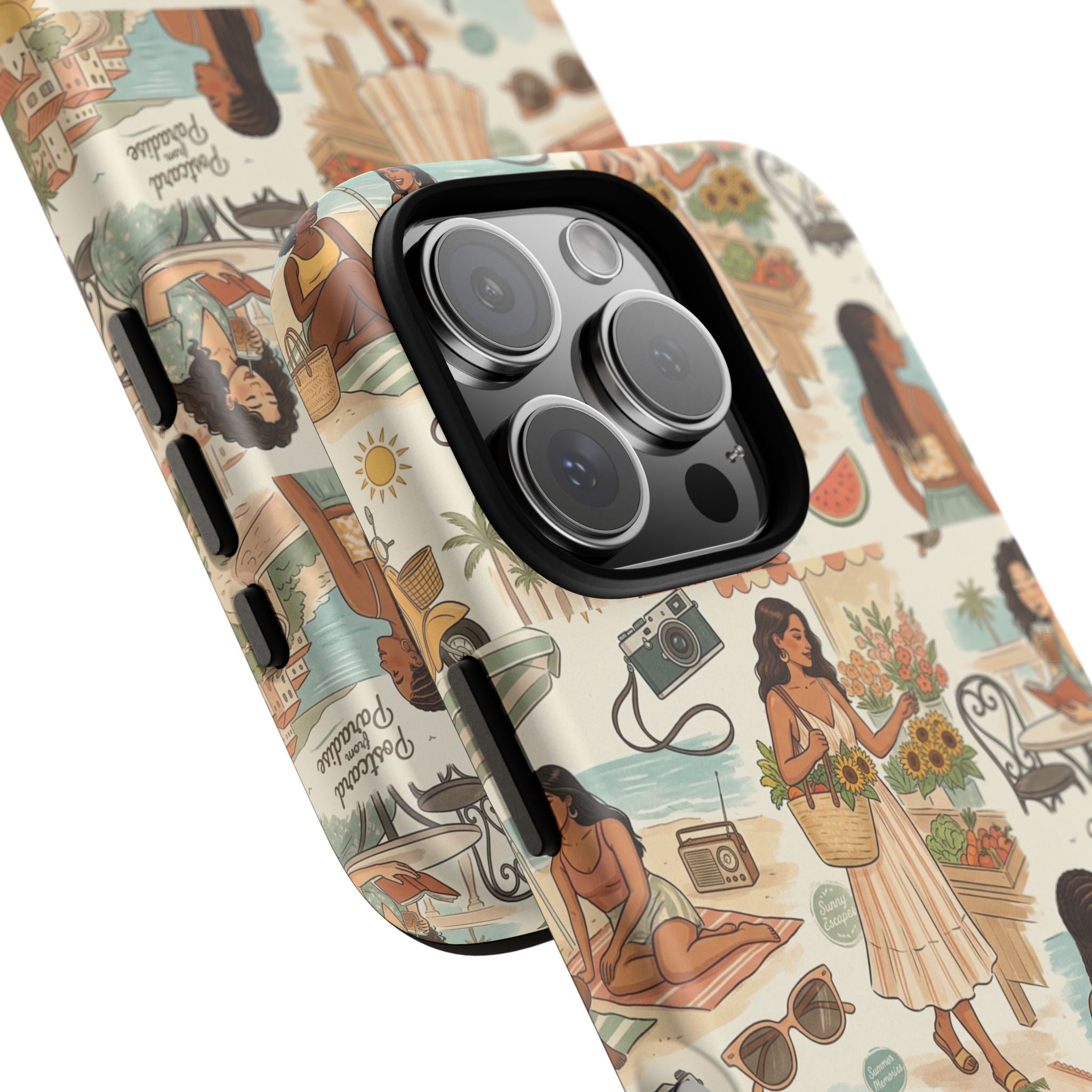 Tropical Vacation Phone Case — Vintage Beach Women Pattern