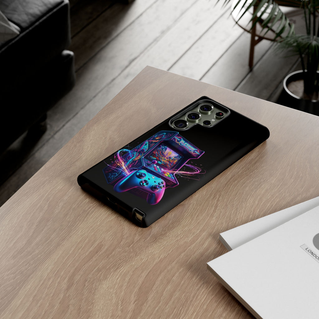 Retro Arcade Phone Case — Neon Gaming Controller Design