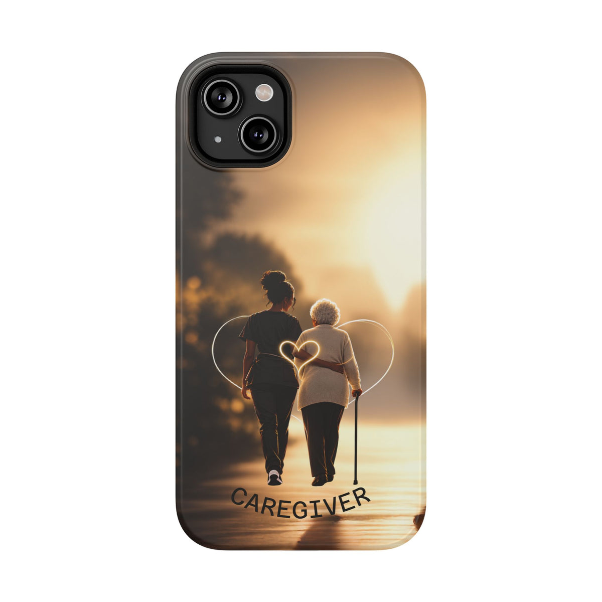 Caregiver Phone Case — Impact-Resistant Protective Case with Heart Design