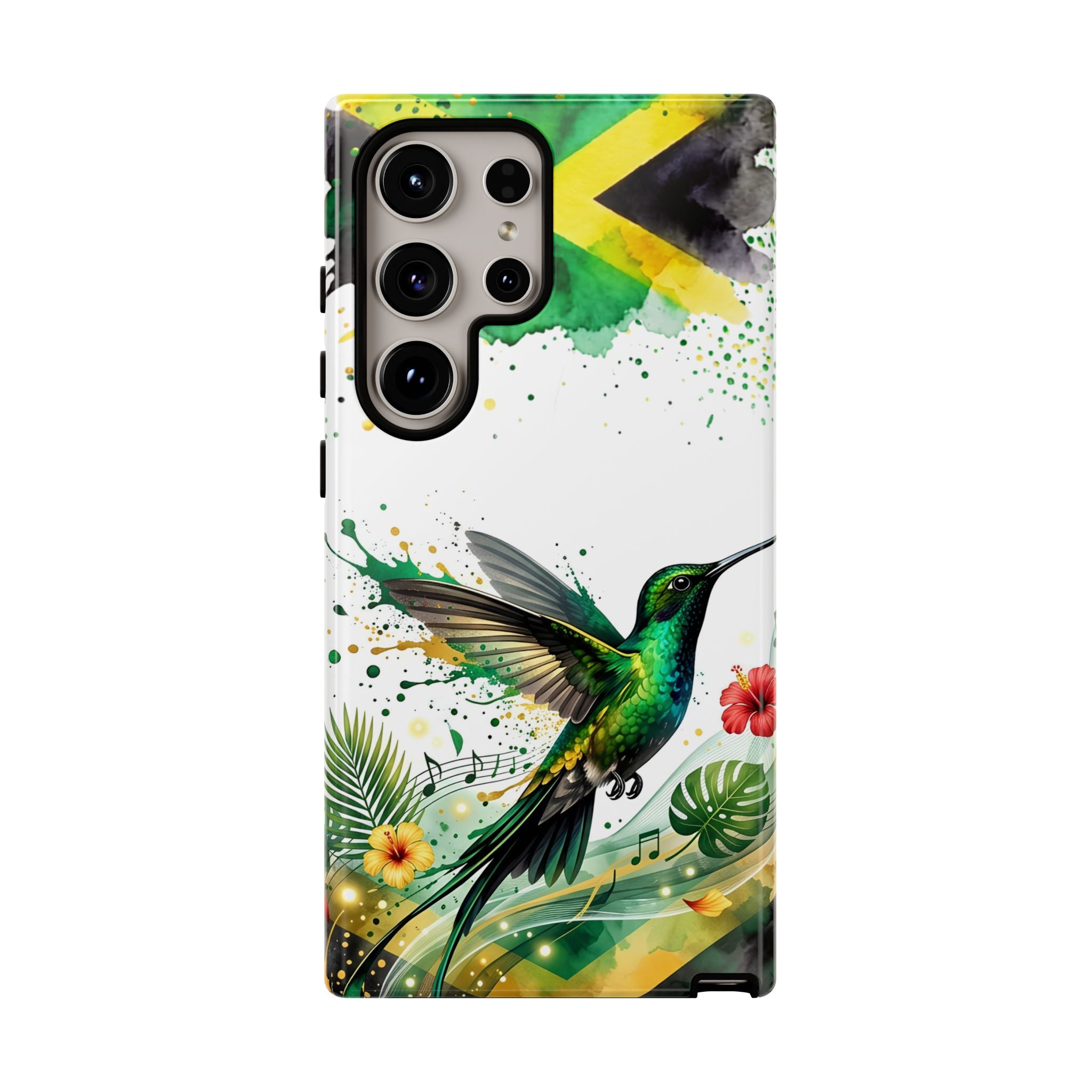 Hummingbird Jamaica Tough Phone Case – Tropical Floral Protective Cover