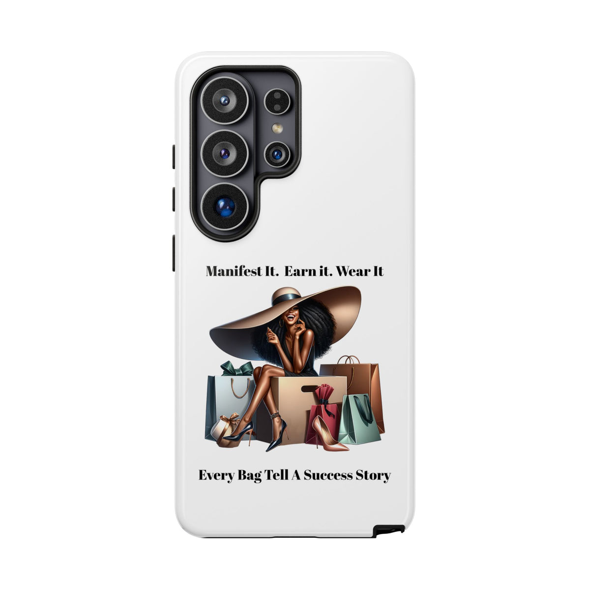 Phone Case - "Manifest It. Earn It. Wear It." Chic Shopper Design