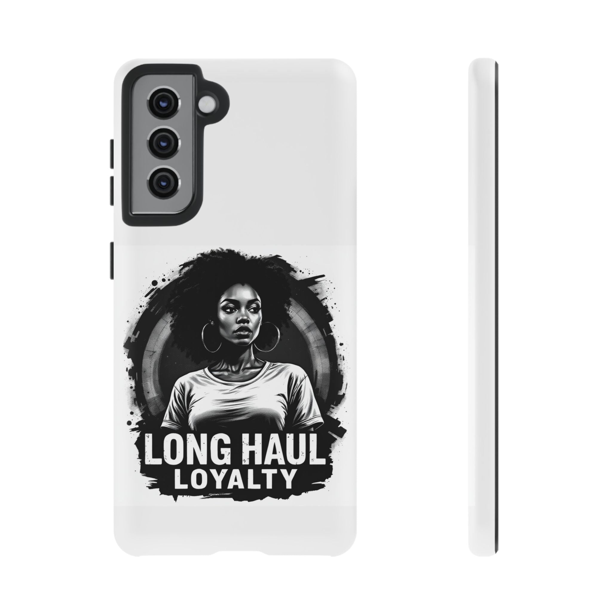 Phone Case — "Long Haul Loyalty" Black & White Portrait Protective Case