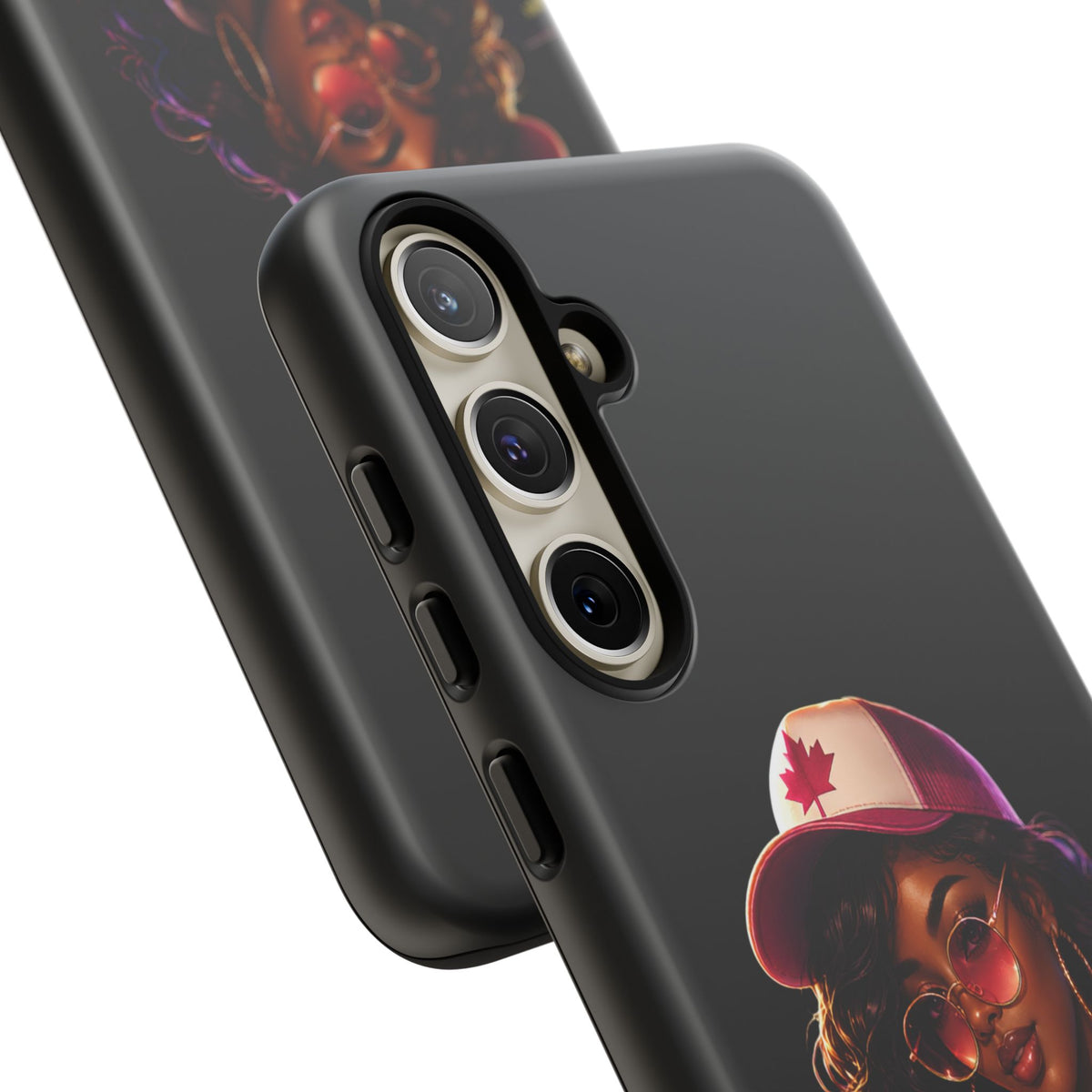 Phone Case - Cool Urban Woman with Headphones & Maple Hat