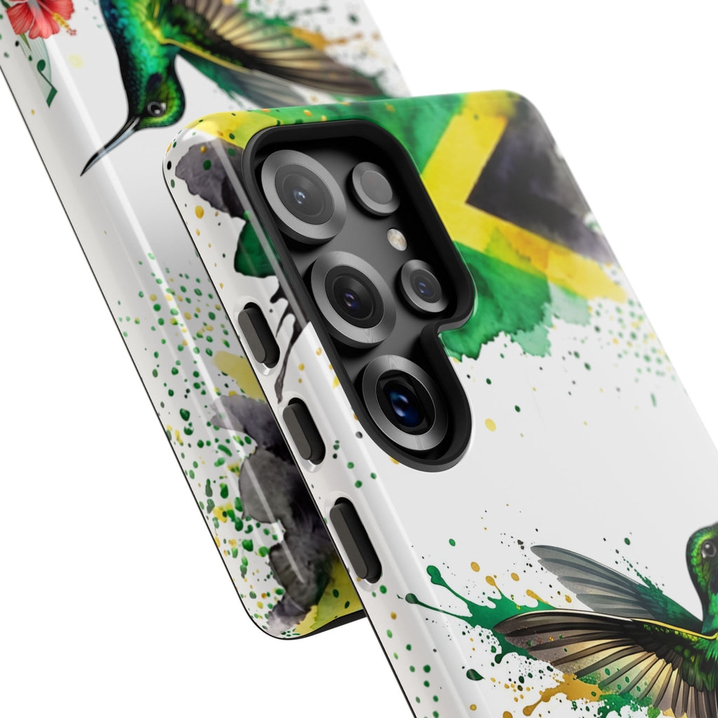 Hummingbird Jamaica Tough Phone Case – Tropical Floral Protective Cover