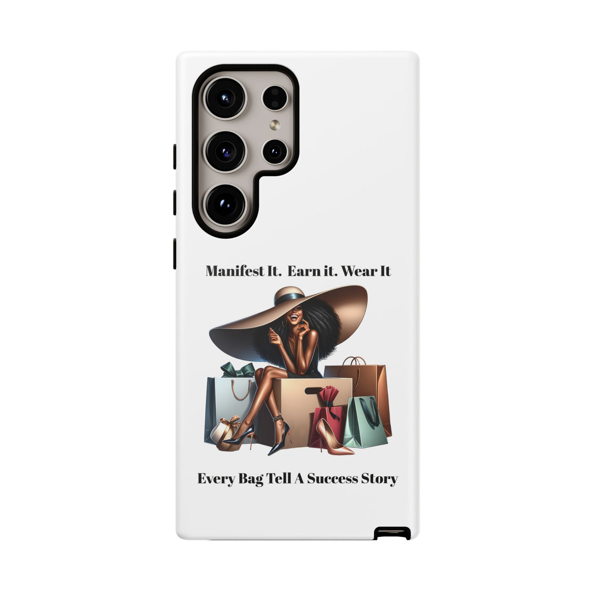 Phone Case - "Manifest It. Earn It. Wear It." Chic Shopper Design