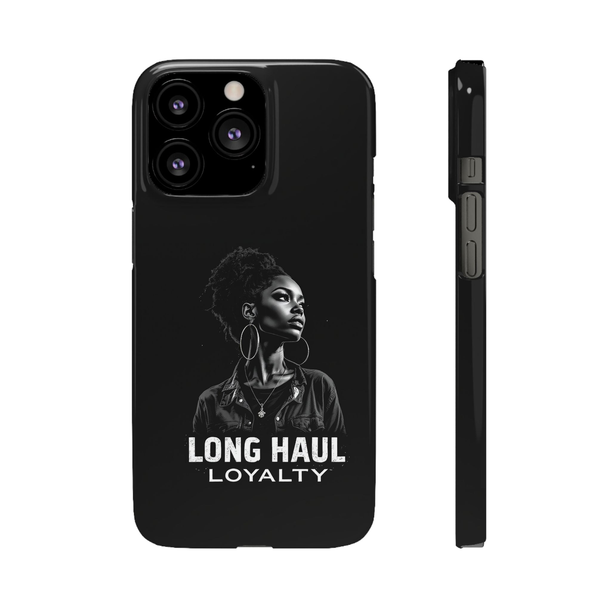 Phone Case — "Long Haul Loyalty" Black Portrait Snap Case