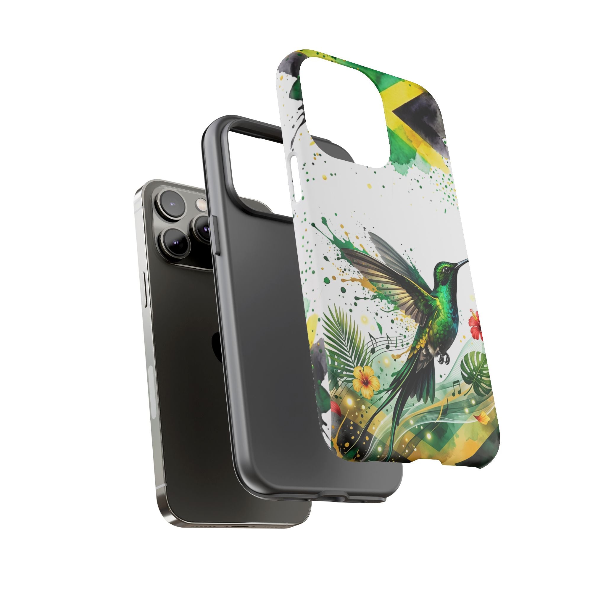Hummingbird Jamaica Tough Phone Case – Tropical Floral Protective Cover