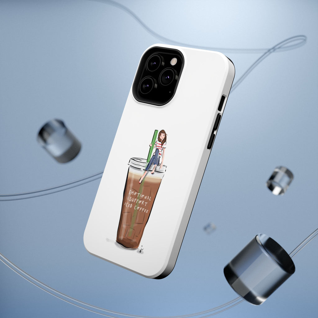 Iced Coffee & Me Phone Case — Cute Illustration 'Emotional Support Iced Coffee' Impact-Resistant Case