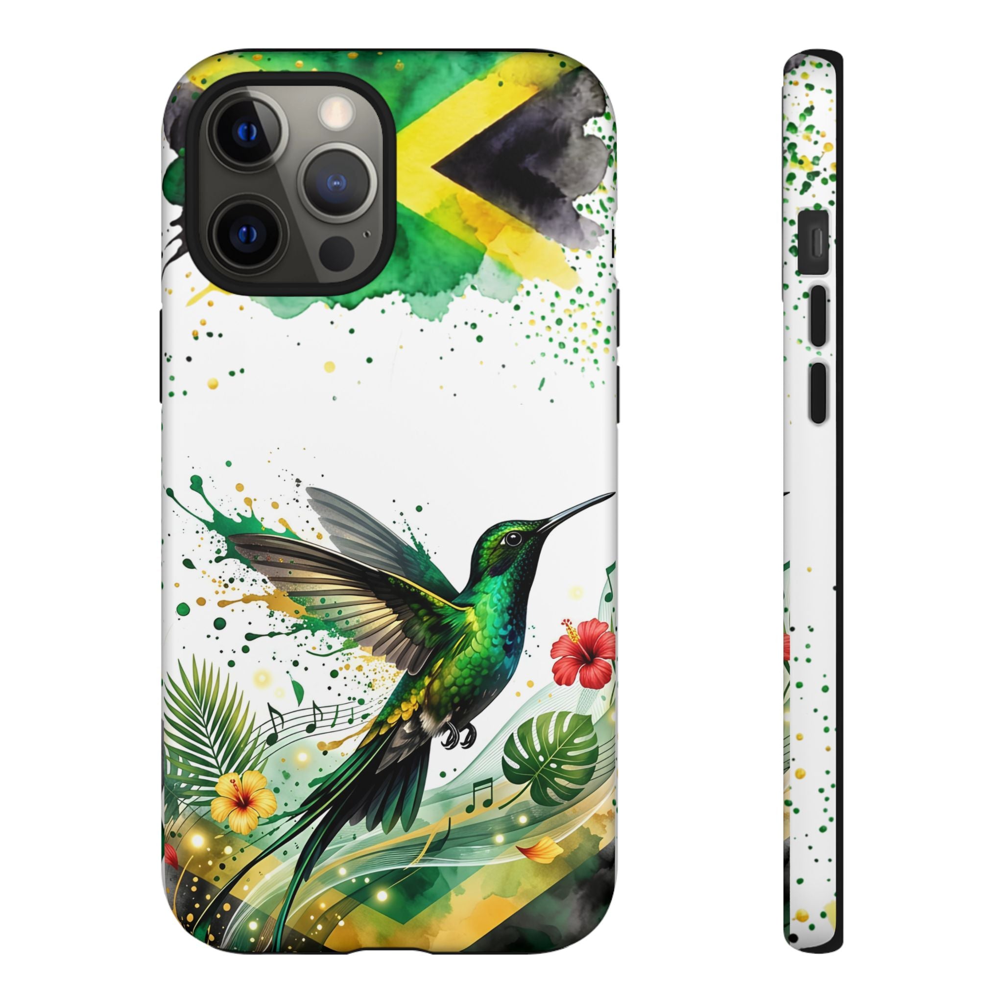 Hummingbird Jamaica Tough Phone Case – Tropical Floral Protective Cover