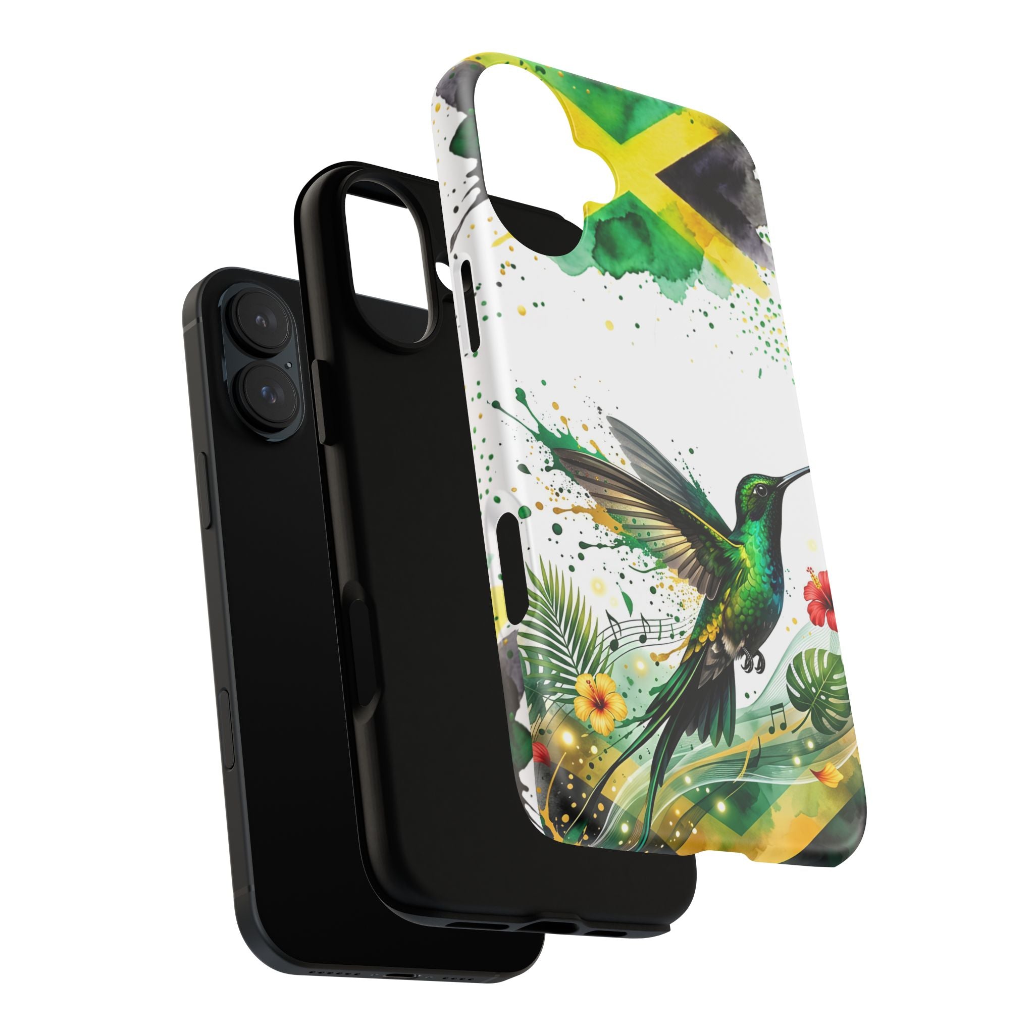 Hummingbird Jamaica Tough Phone Case – Tropical Floral Protective Cover