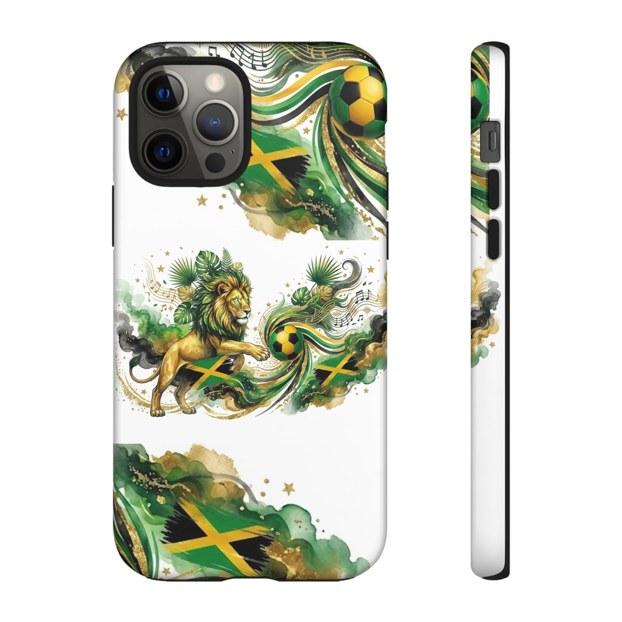 Jamaica Lion Phone Case — Jamaican Flag Rasta Protective Tough Case