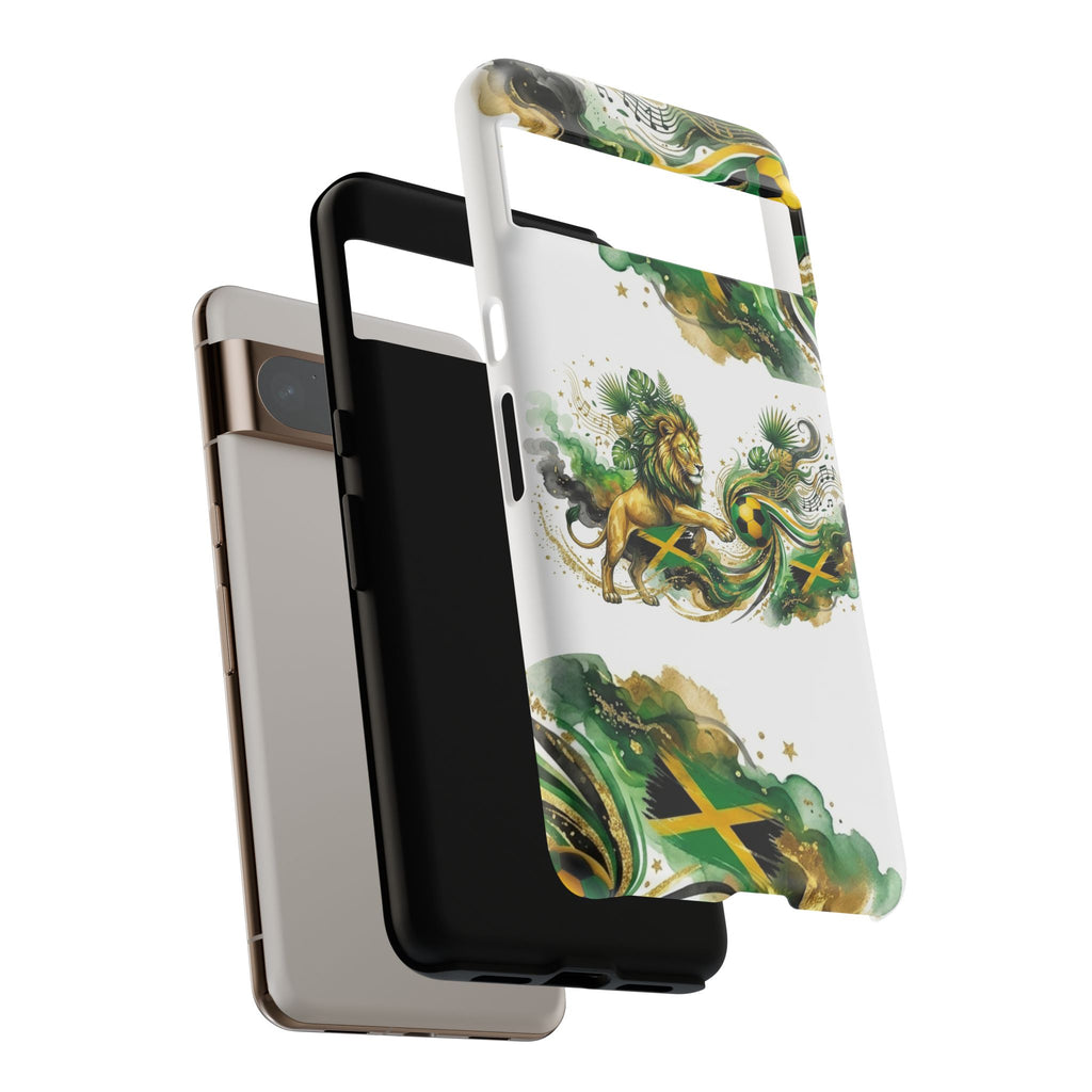 Jamaica Lion Phone Case — Jamaican Flag Rasta Protective Tough Case