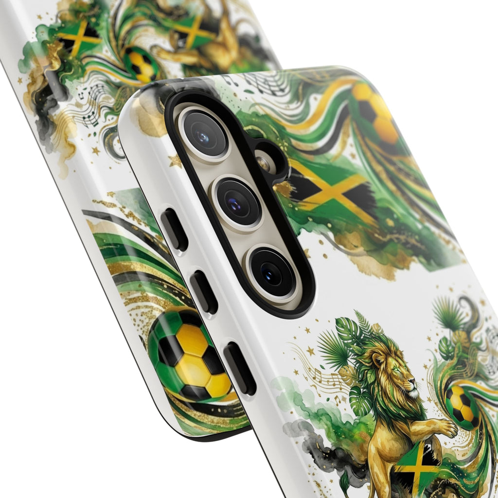 Jamaica Lion Phone Case — Jamaican Flag Rasta Protective Tough Case