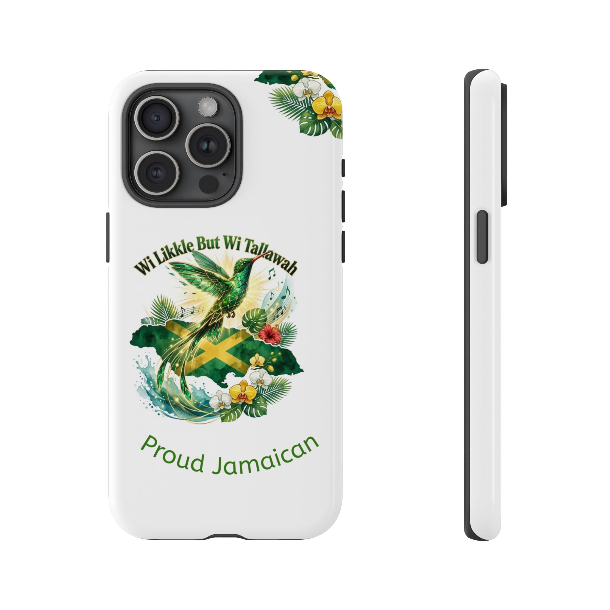 Jamaica Hummingbird Phone Case — “Wi Likkle But Wi Tallawah” Tropical Protective Cover