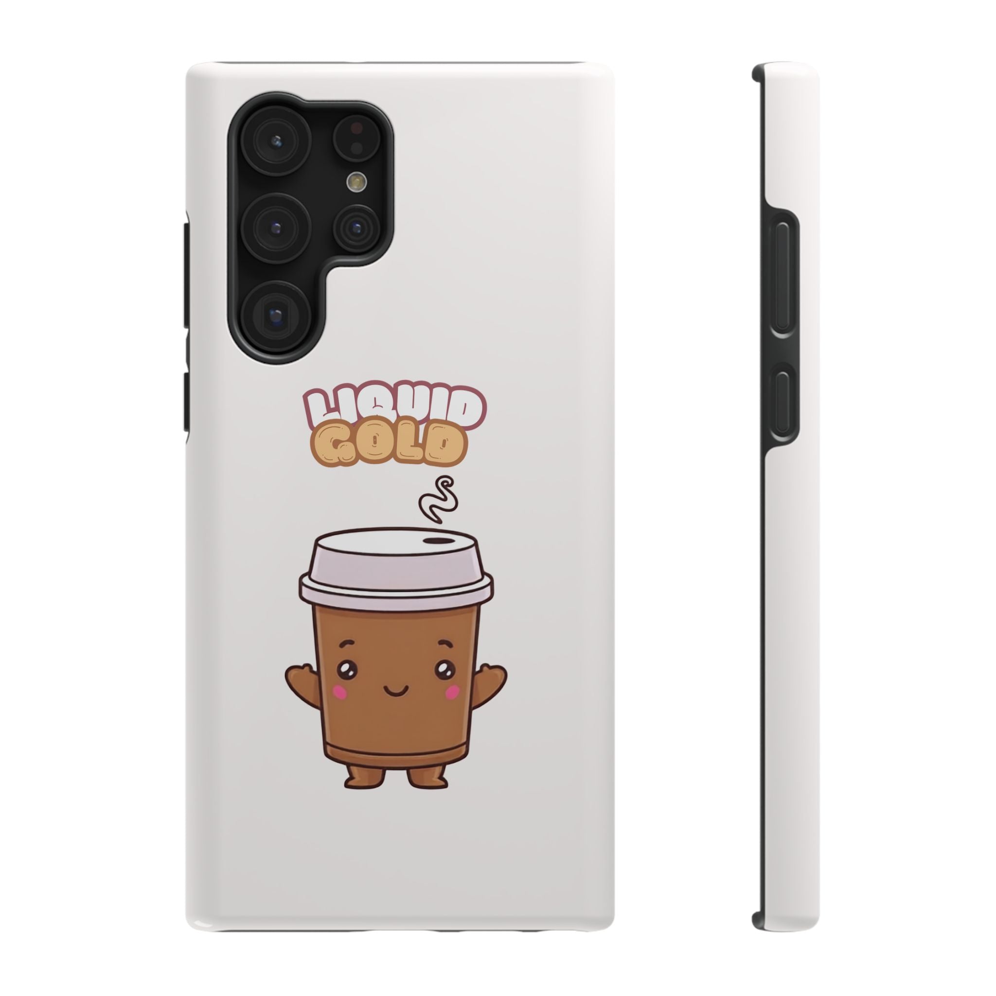 Coffee Cup Phone Case – “Liquid Gold” Cute Kawaii Espresso Impact-Resistant Case