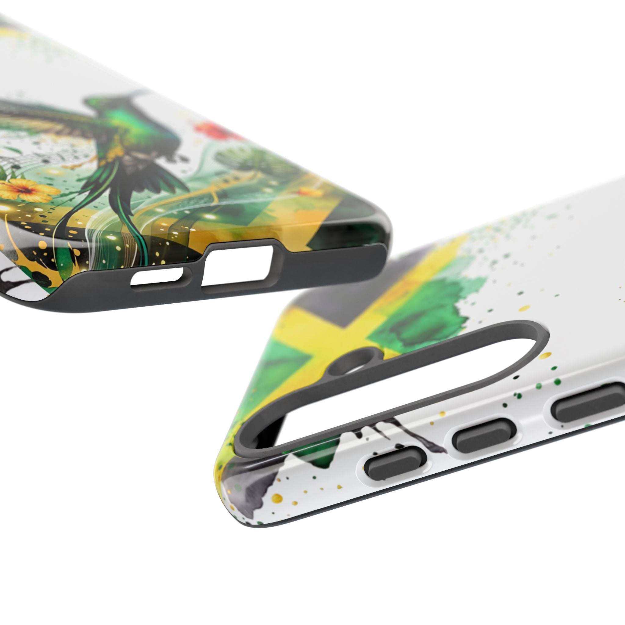 Hummingbird Jamaica Tough Phone Case – Tropical Floral Protective Cover