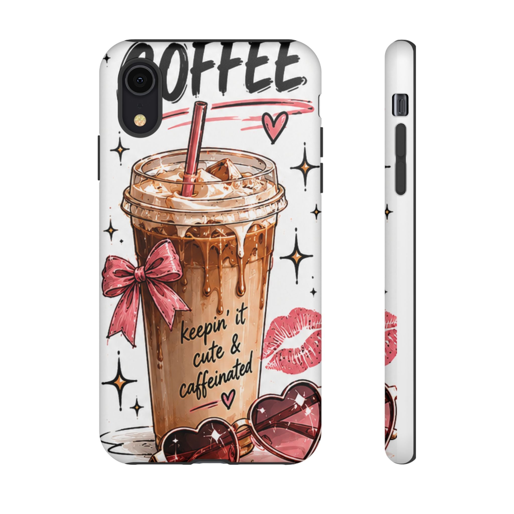Phone Case — "Keepin' It Cute & Caffeinated" Iced Coffee Design