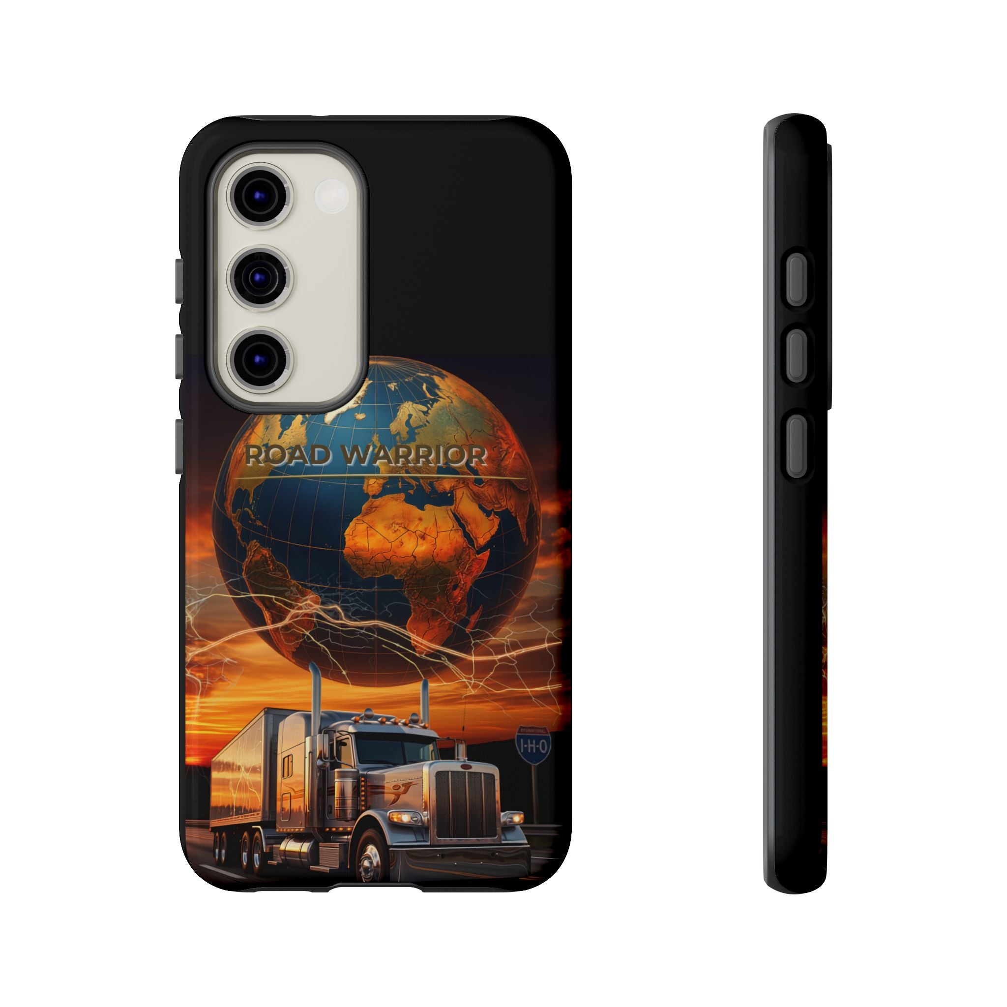 Truck Driver Phone Case — 'Global Road Warrior' Semi Truck Globe Tough Phone Cover