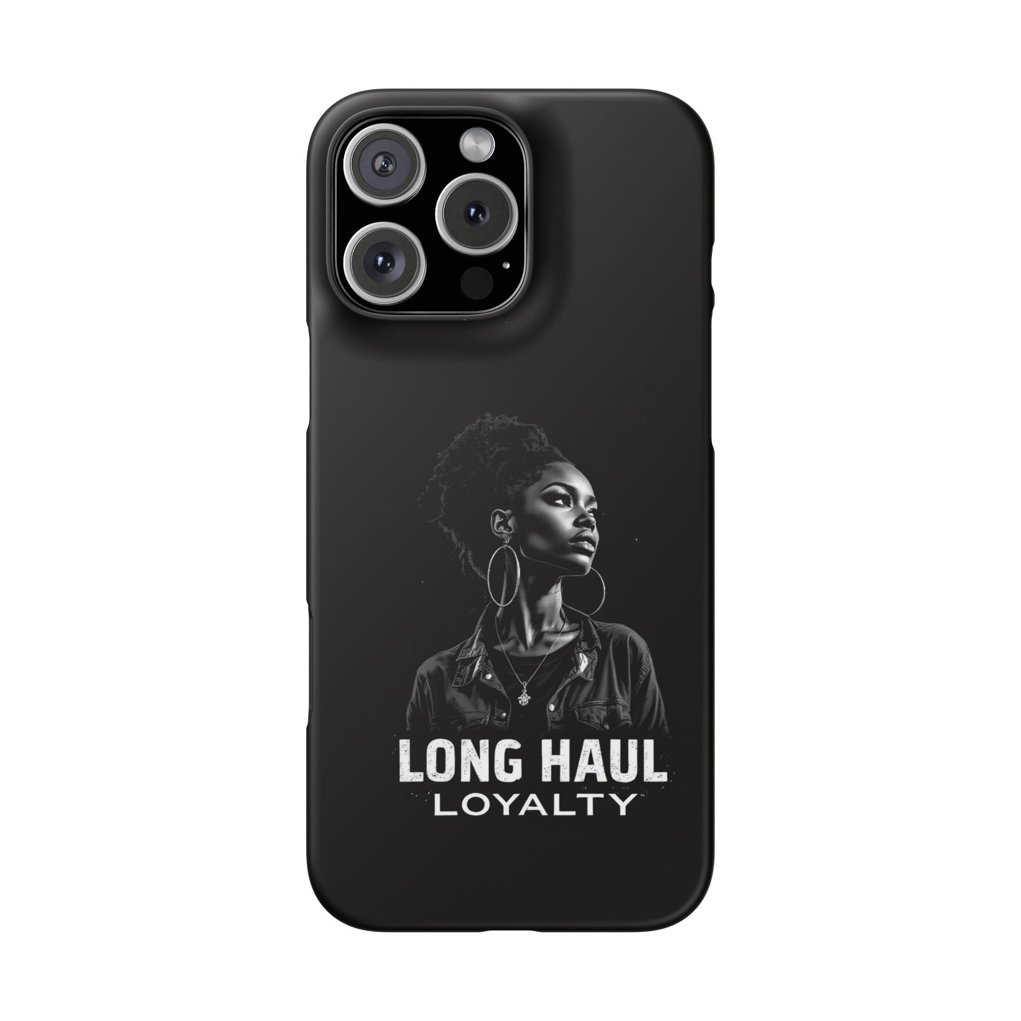 Phone Case — "Long Haul Loyalty" Black Portrait Snap Case