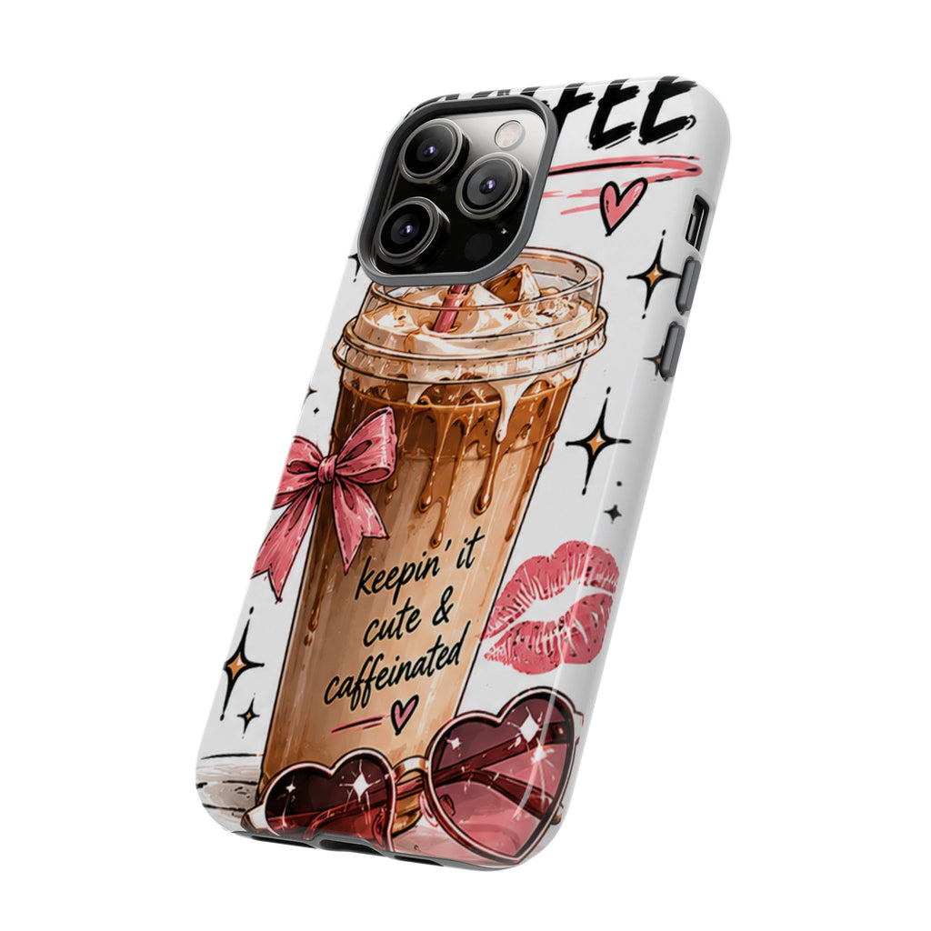 Phone Case — "Keepin' It Cute & Caffeinated" Iced Coffee Design
