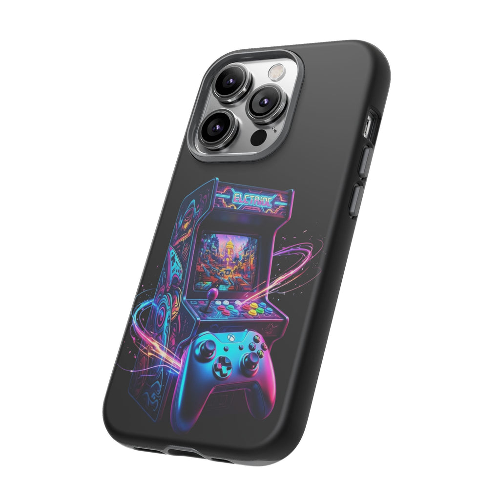 Retro Arcade Phone Case — Neon Gaming Controller Design