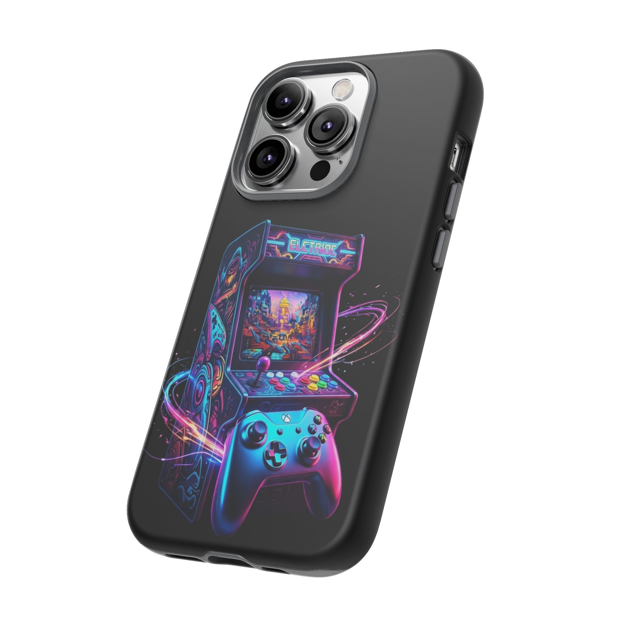 Retro Arcade Phone Case — Neon Gaming Controller Design