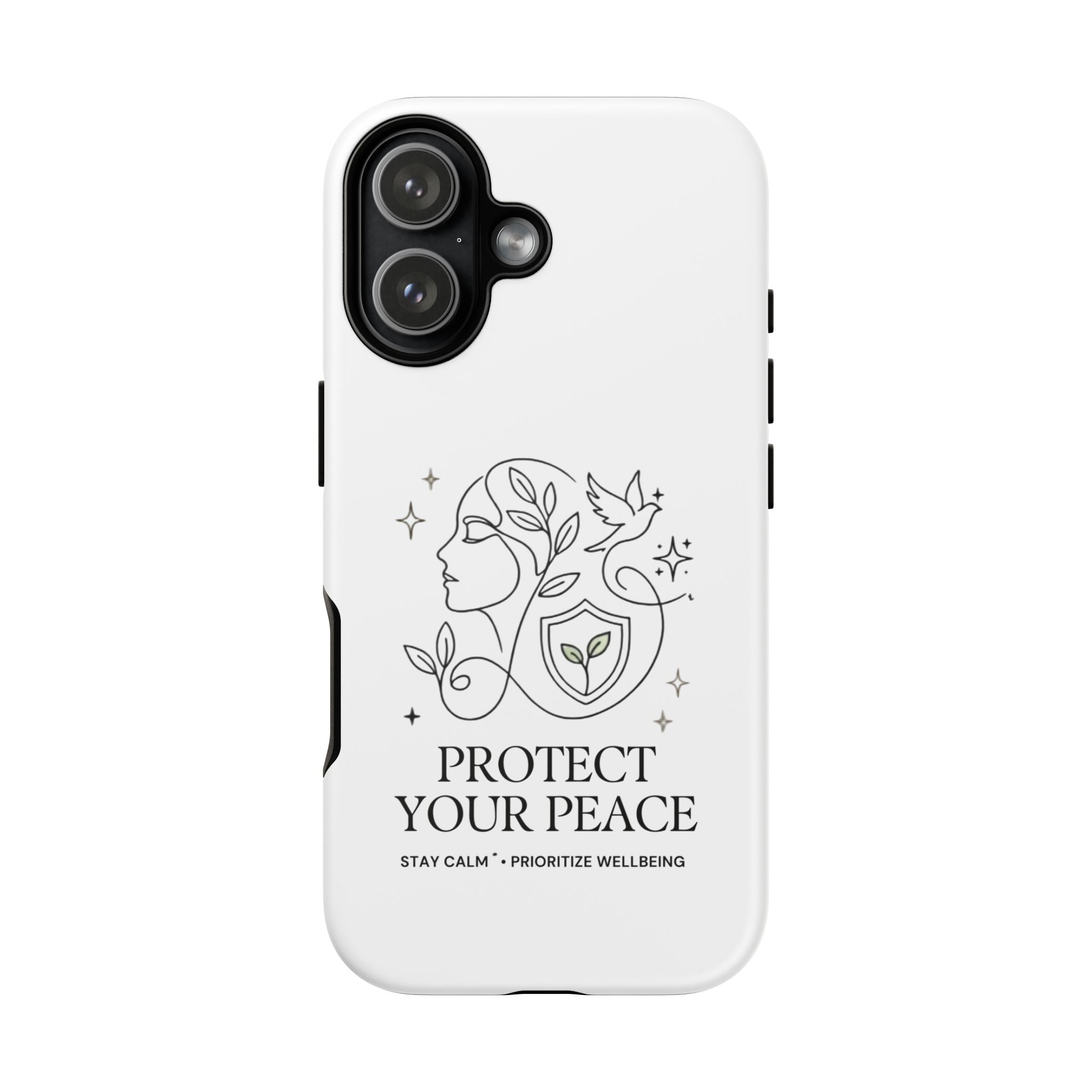 Protect Your Peace Phone Case – Minimalist Wellness iPhone Cover