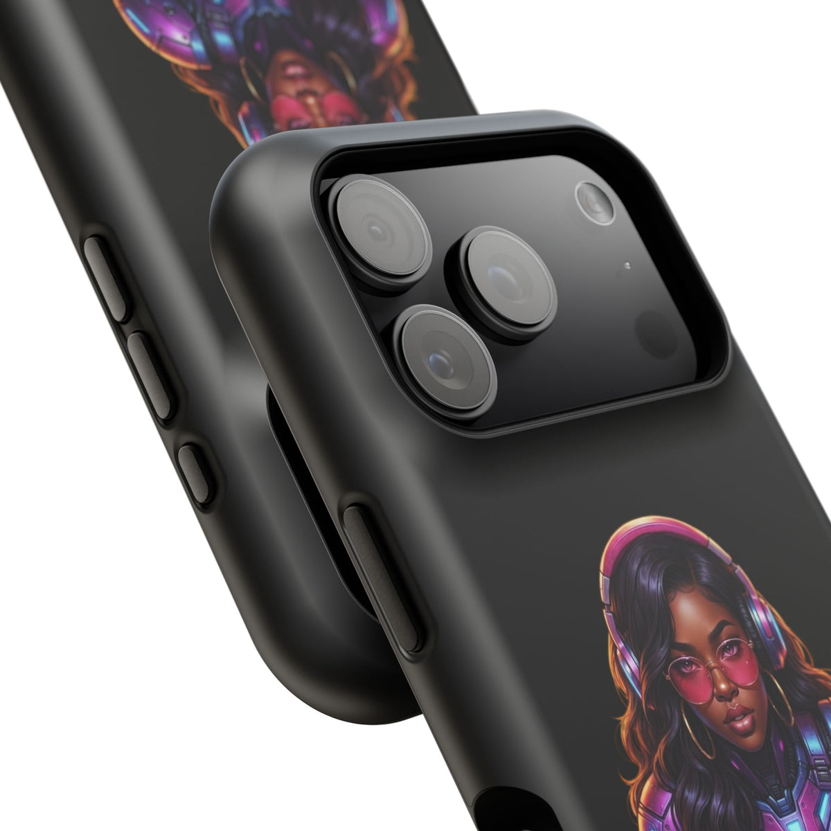 Gamer Girl Cyber Armor Phone Case — Impact‑Resistant Protective Cover