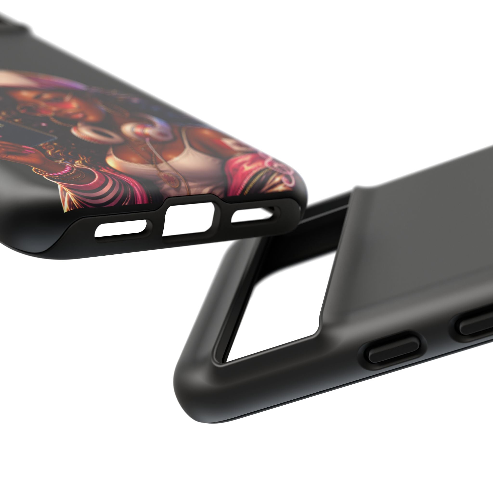 Canadian Vibes Phone Case — Afrobeat Girl with Headphones & Passport Design