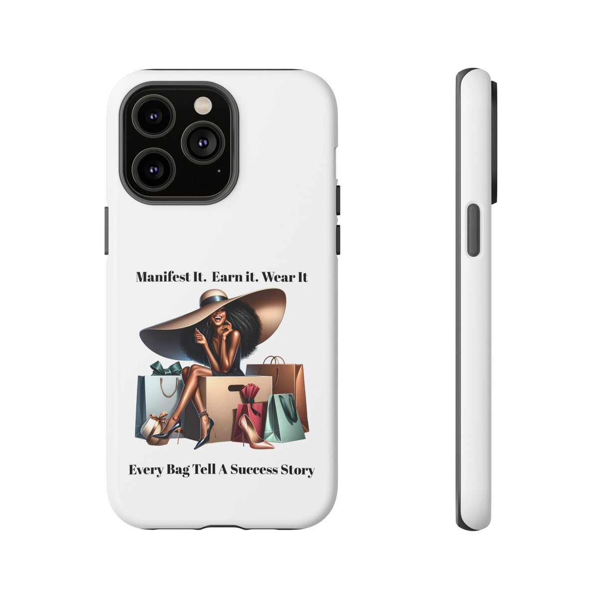 Phone Case - "Manifest It. Earn It. Wear It." Chic Shopper Design