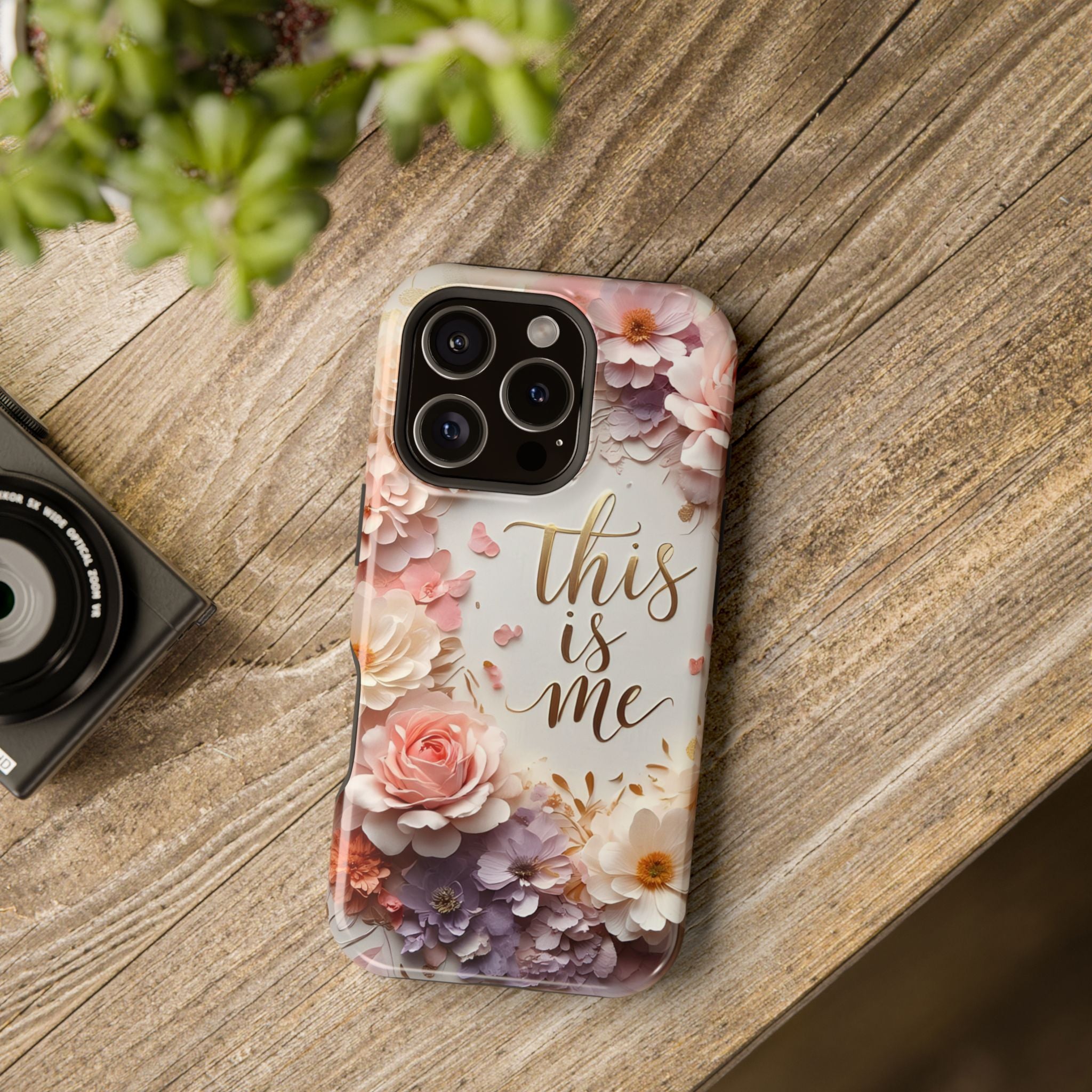 Floral "This Is Me" Phone Case — Impact-Resistant Floral Protective Cover