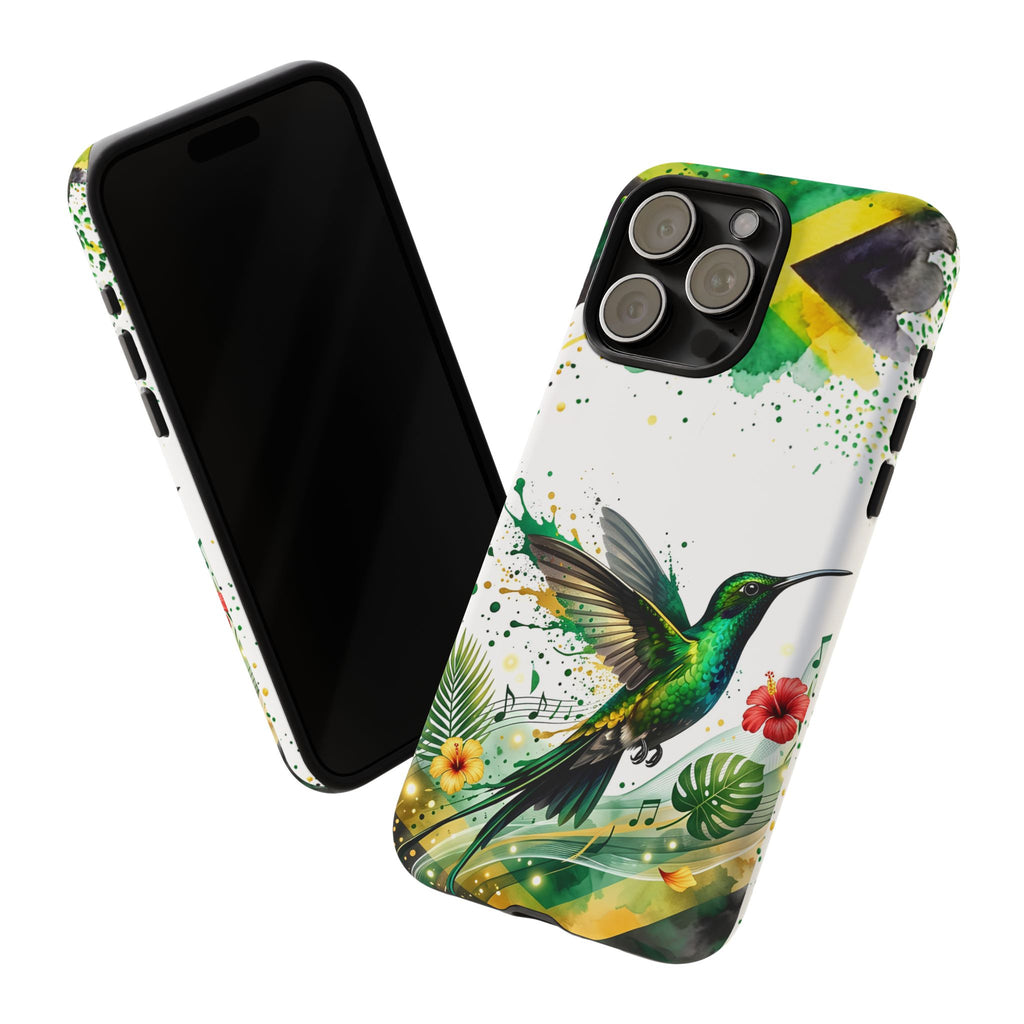 Hummingbird Jamaica Tough Phone Case – Tropical Floral Protective Cover
