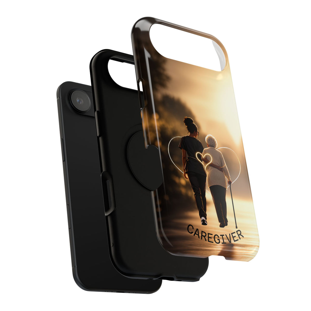 Caregiver Phone Case — Impact-Resistant Protective Case with Heart Design