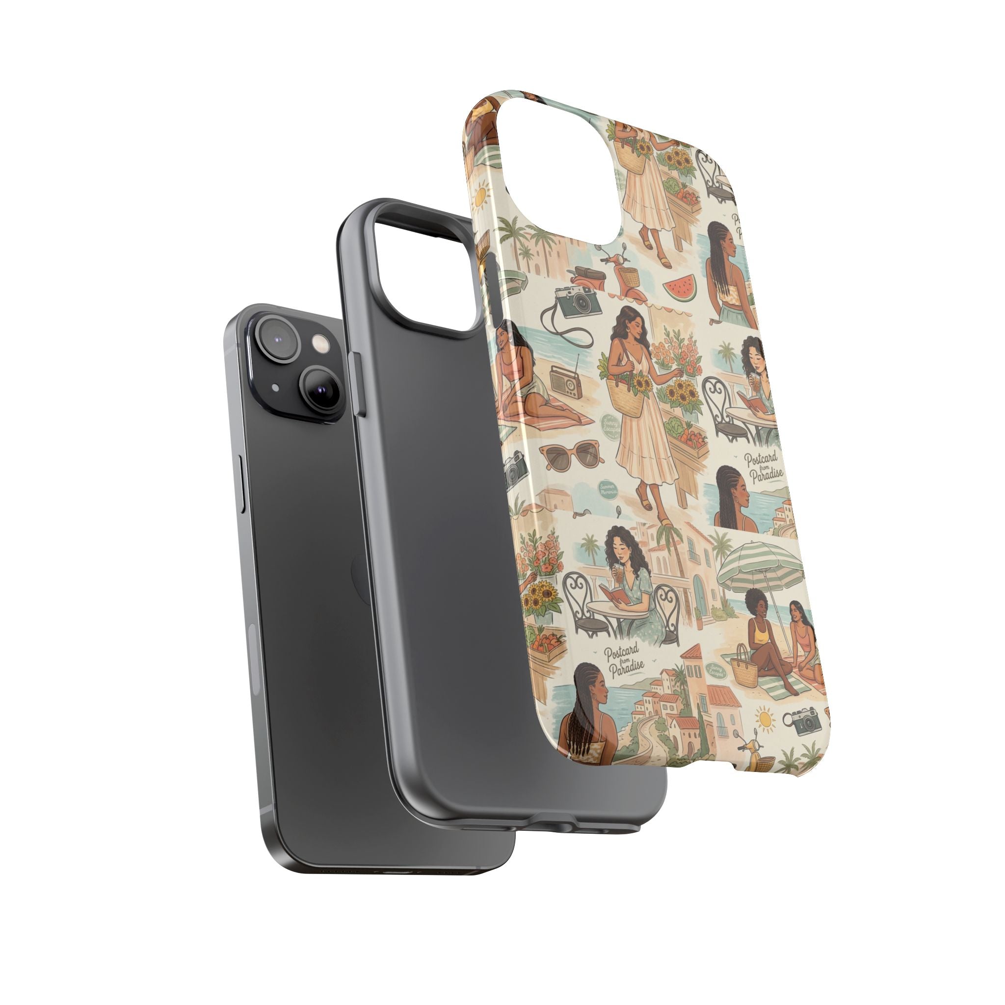 Tropical Vacation Phone Case — Vintage Beach Women Pattern