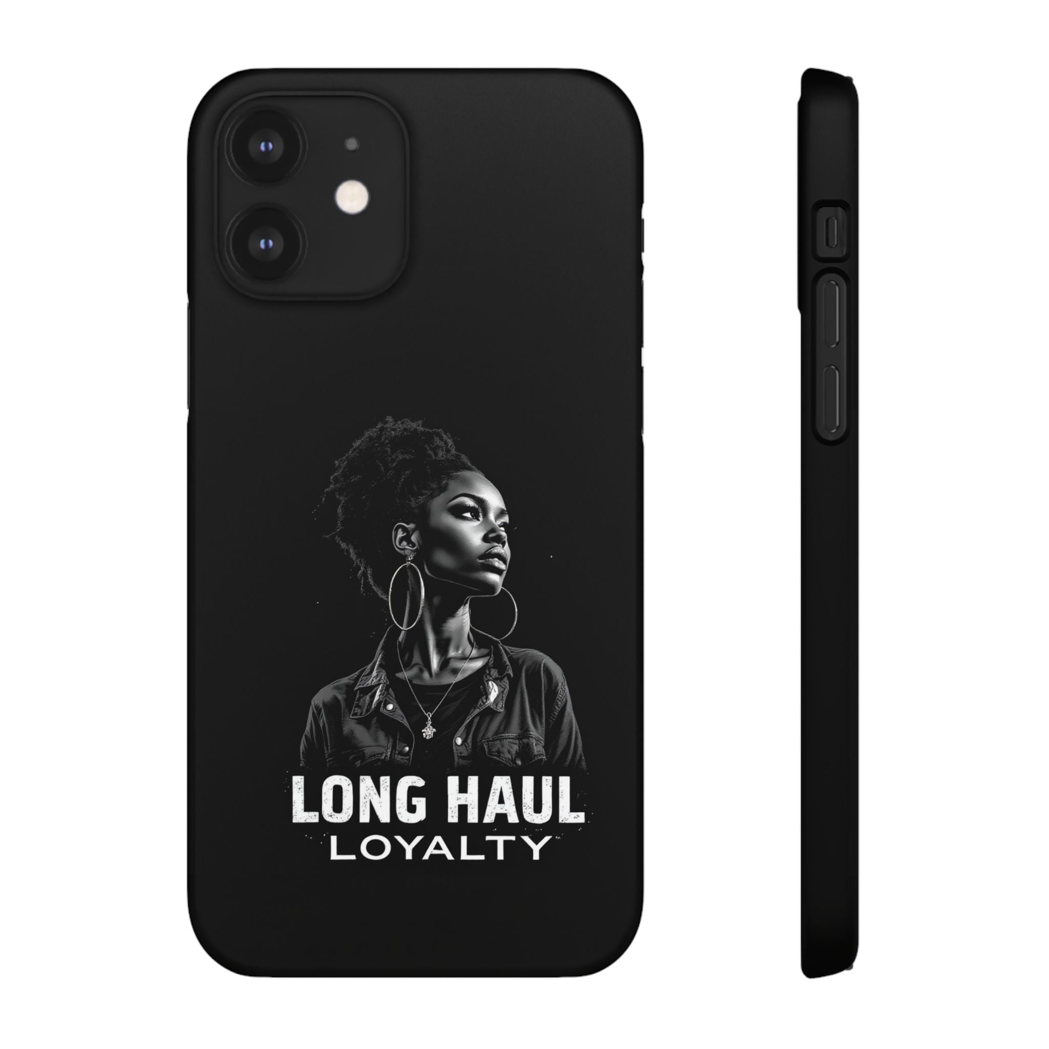 Phone Case — "Long Haul Loyalty" Black Portrait Snap Case
