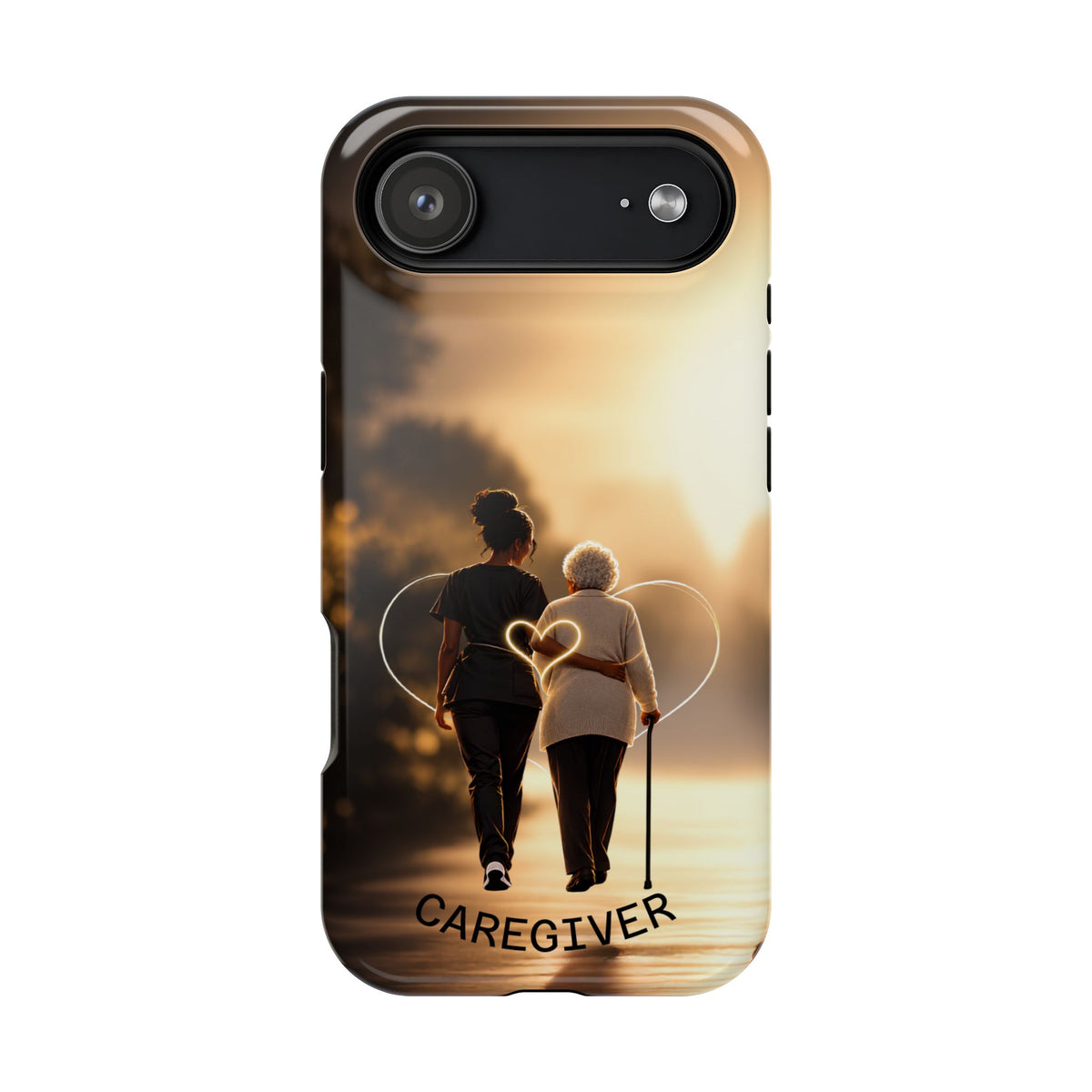 Caregiver Phone Case — Impact-Resistant Protective Case with Heart Design