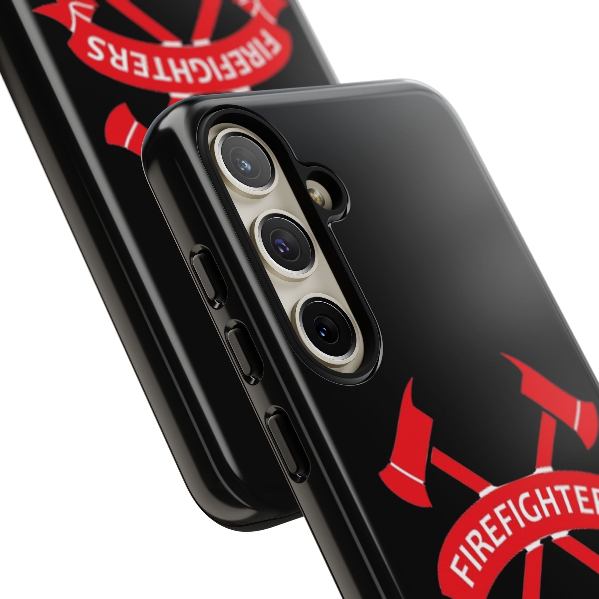Firefighters Tough Phone Case — Red Crossed Axes Design