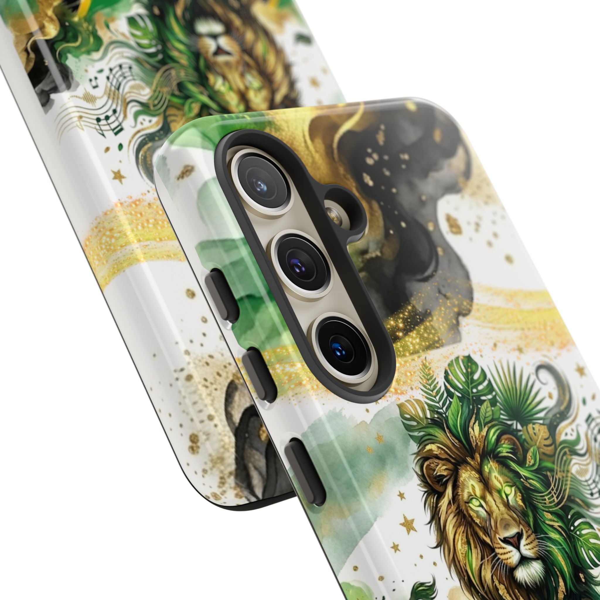 Reggae Lion Phone Case — Jamaican Flag Rasta Art Tough Phone Cover