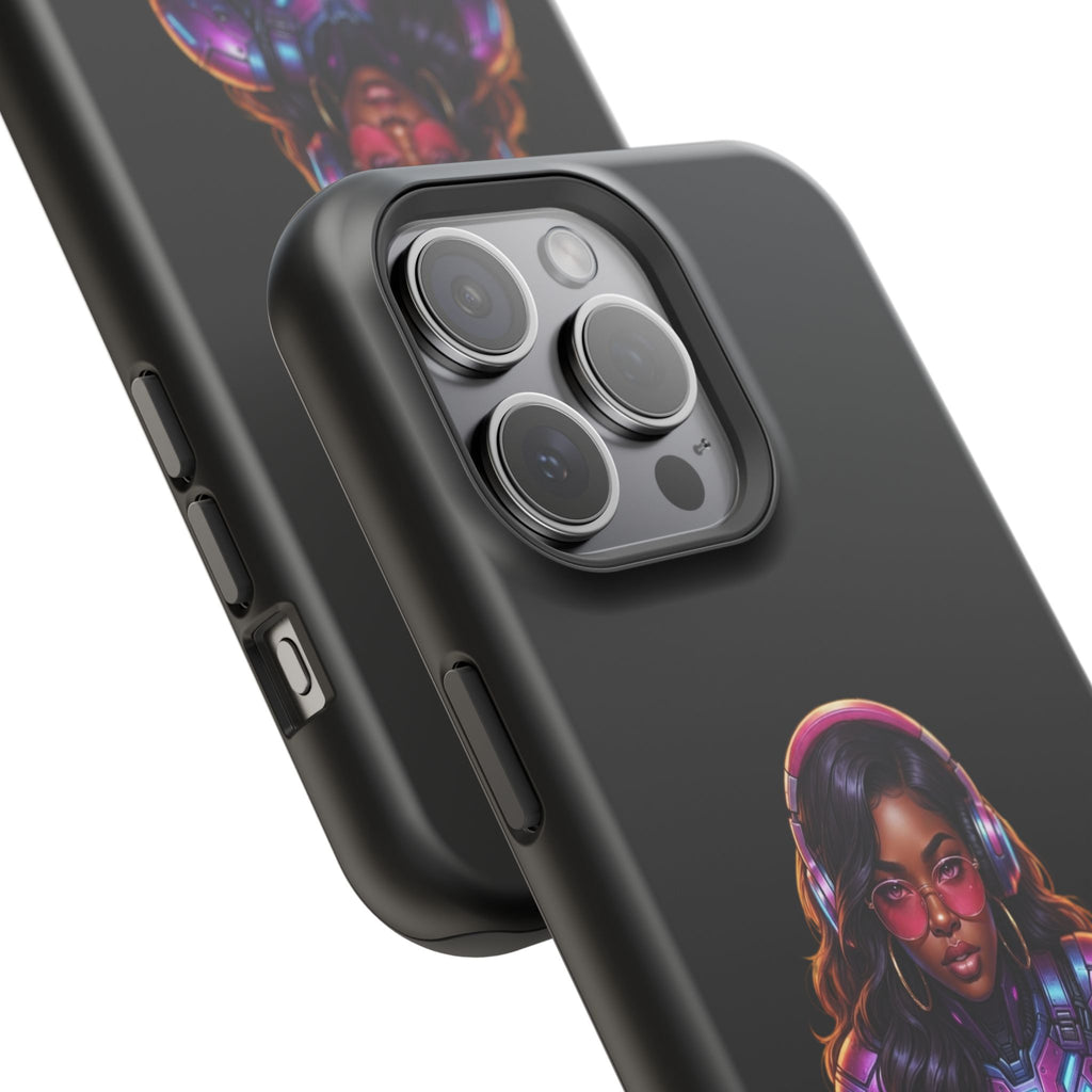 Gamer Girl Cyber Armor Phone Case — Impact‑Resistant Protective Cover