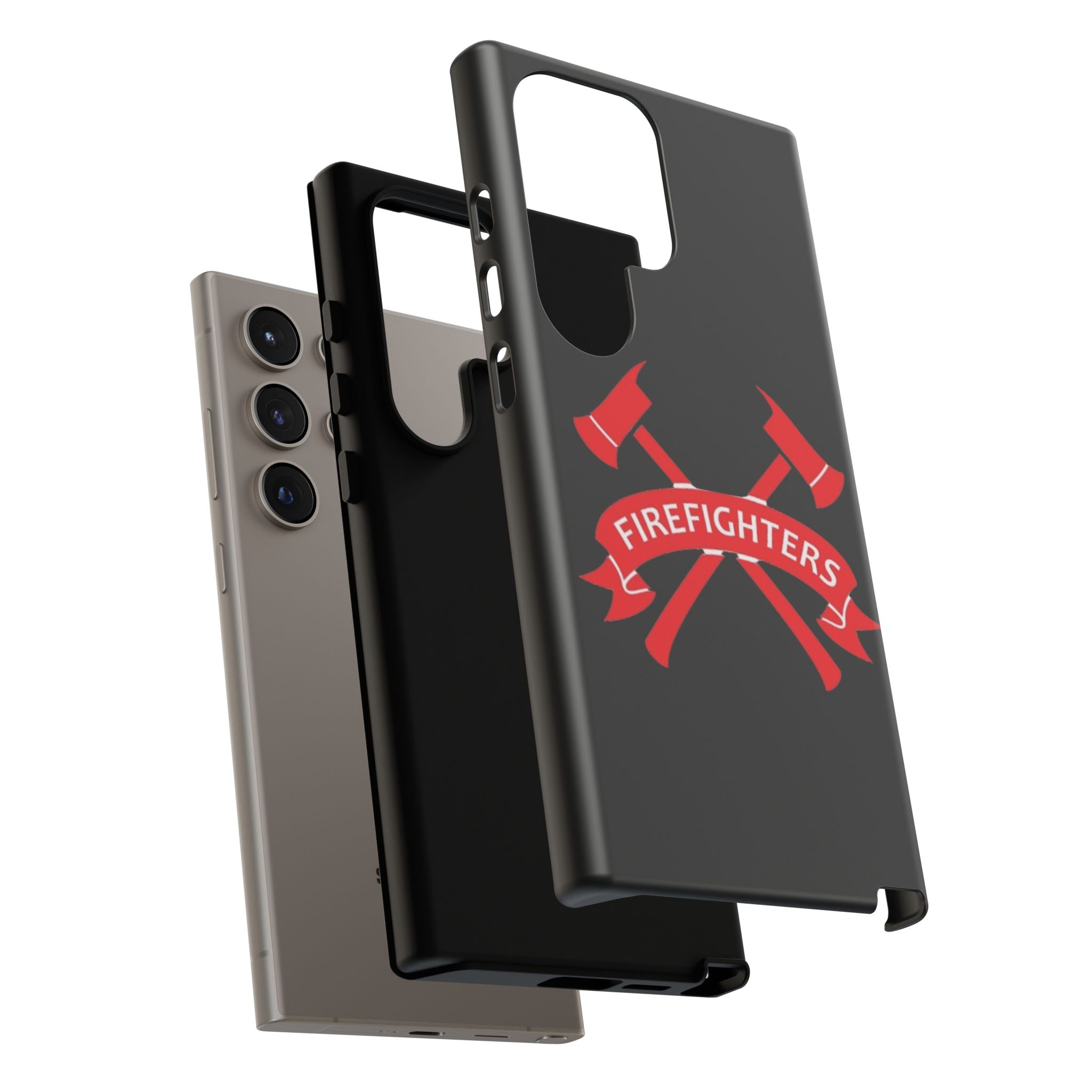 Firefighters Tough Phone Case — Red Crossed Axes Design