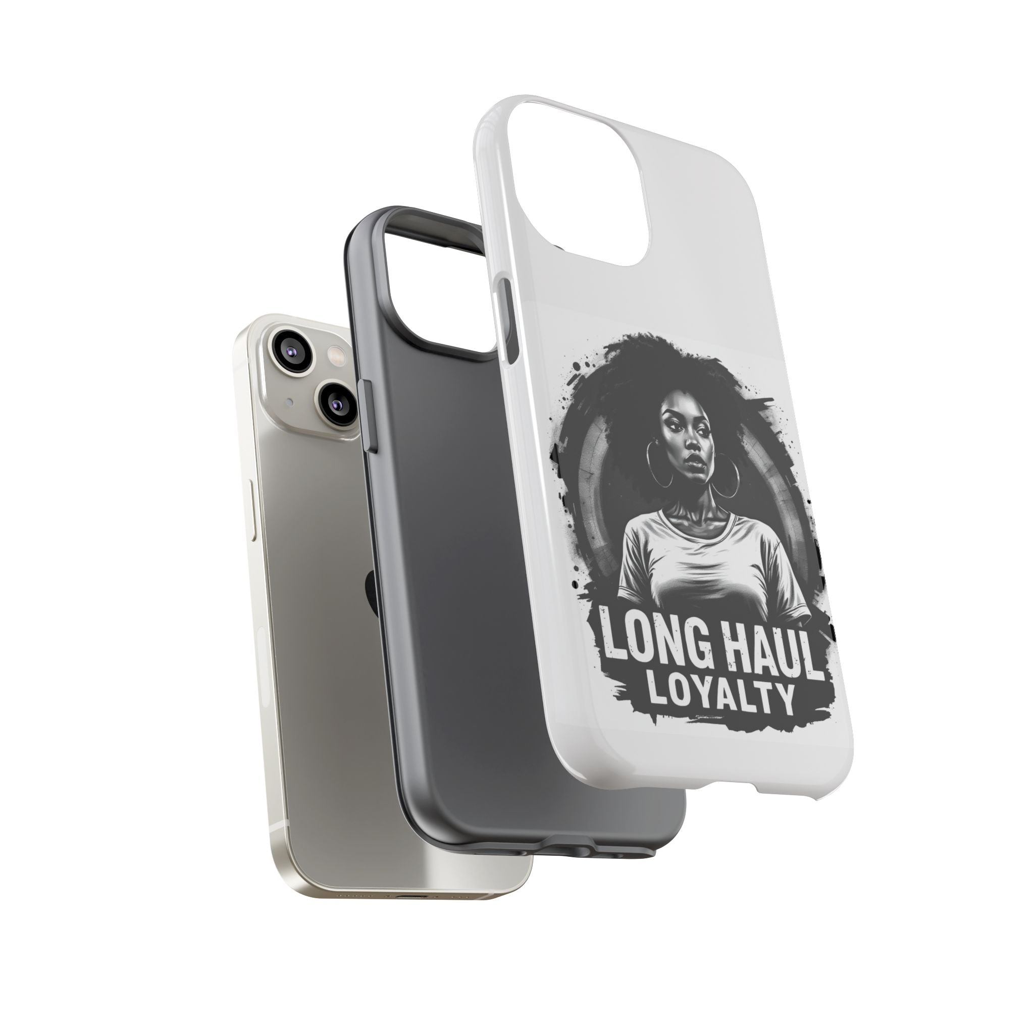 Phone Case — "Long Haul Loyalty" Black & White Portrait Protective Case