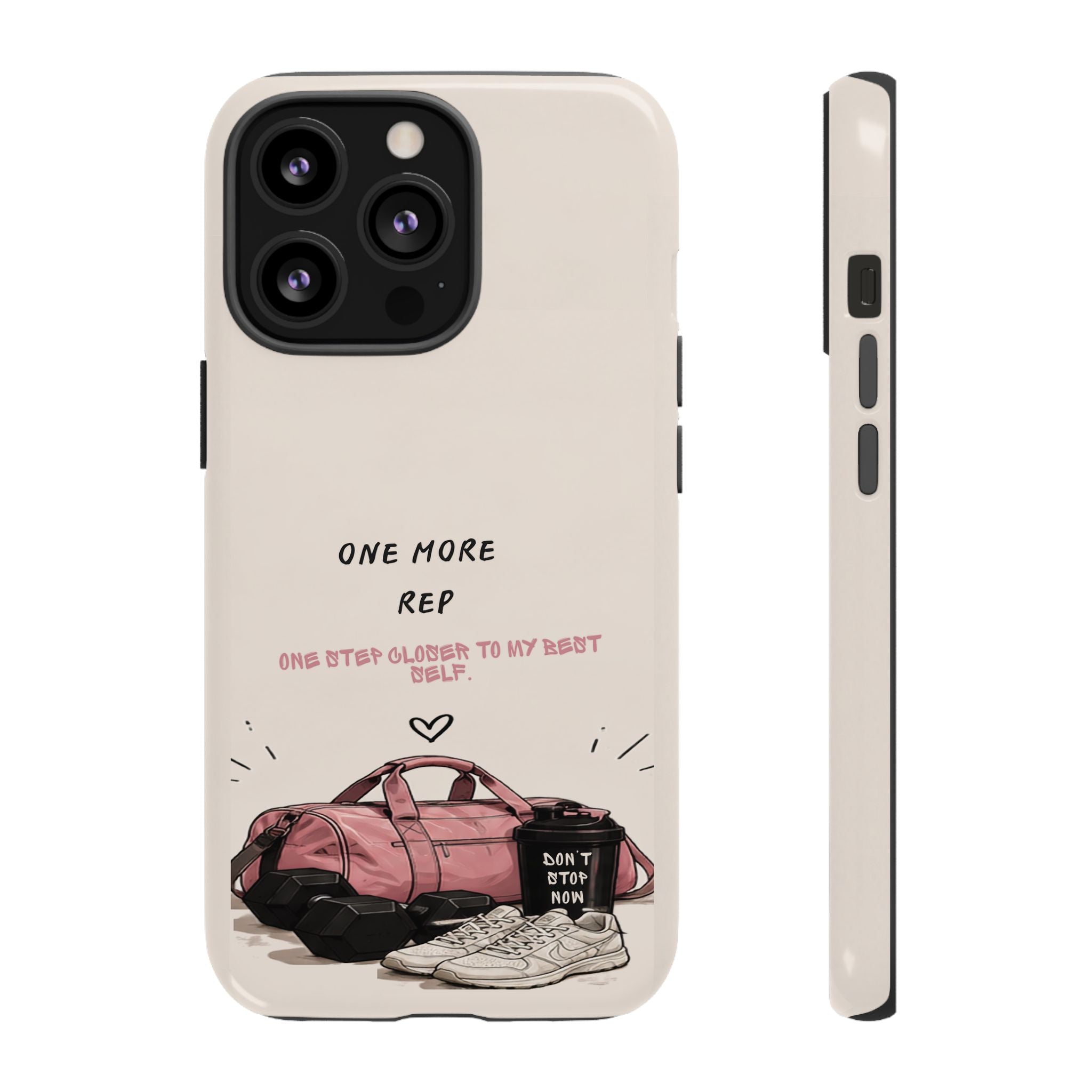 Gym Phone Case — "One More Rep" Workout Duffle & Sneakers Protective Case